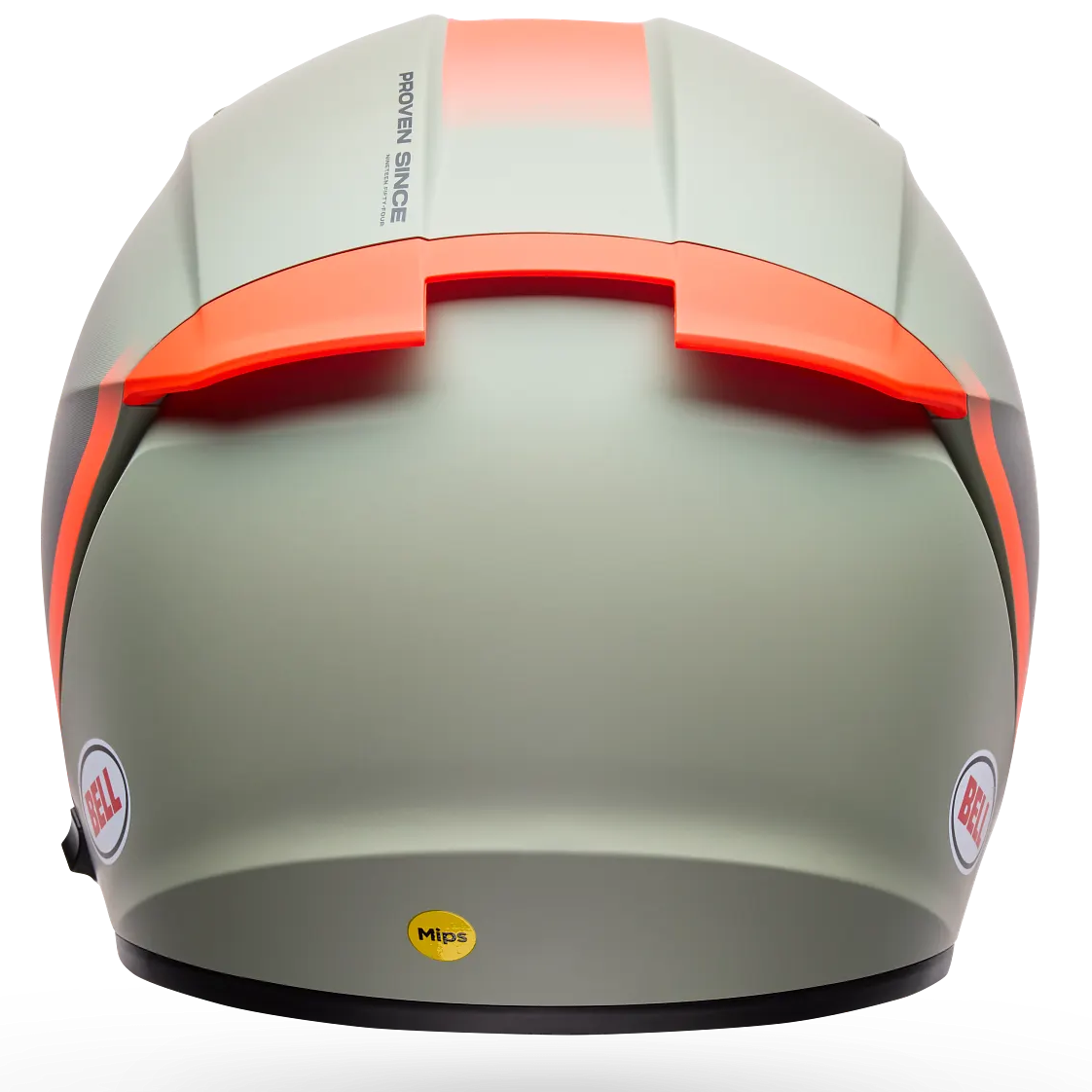 Bell Lithium MIPS Bash ECE 22.06 Grey / Orange full-face motorcycle helmet, rear shell detail