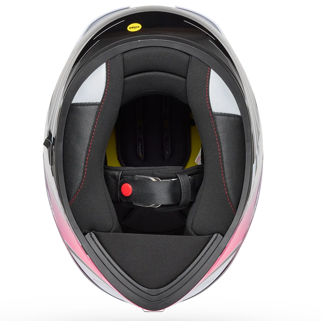 Bell Lithium MIPS Transition ECE 22.06 Purple / White full-face motorcycle helmet, interior lining view