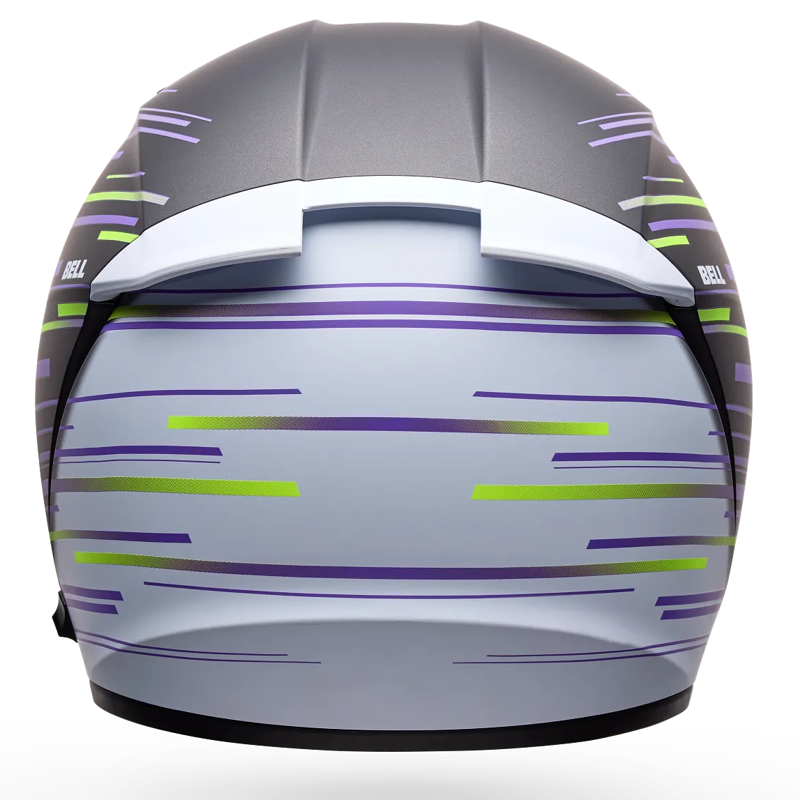 Bell Lithium Velo ECE 22.06 Black / Yellow full-face motorcycle helmet, rear view