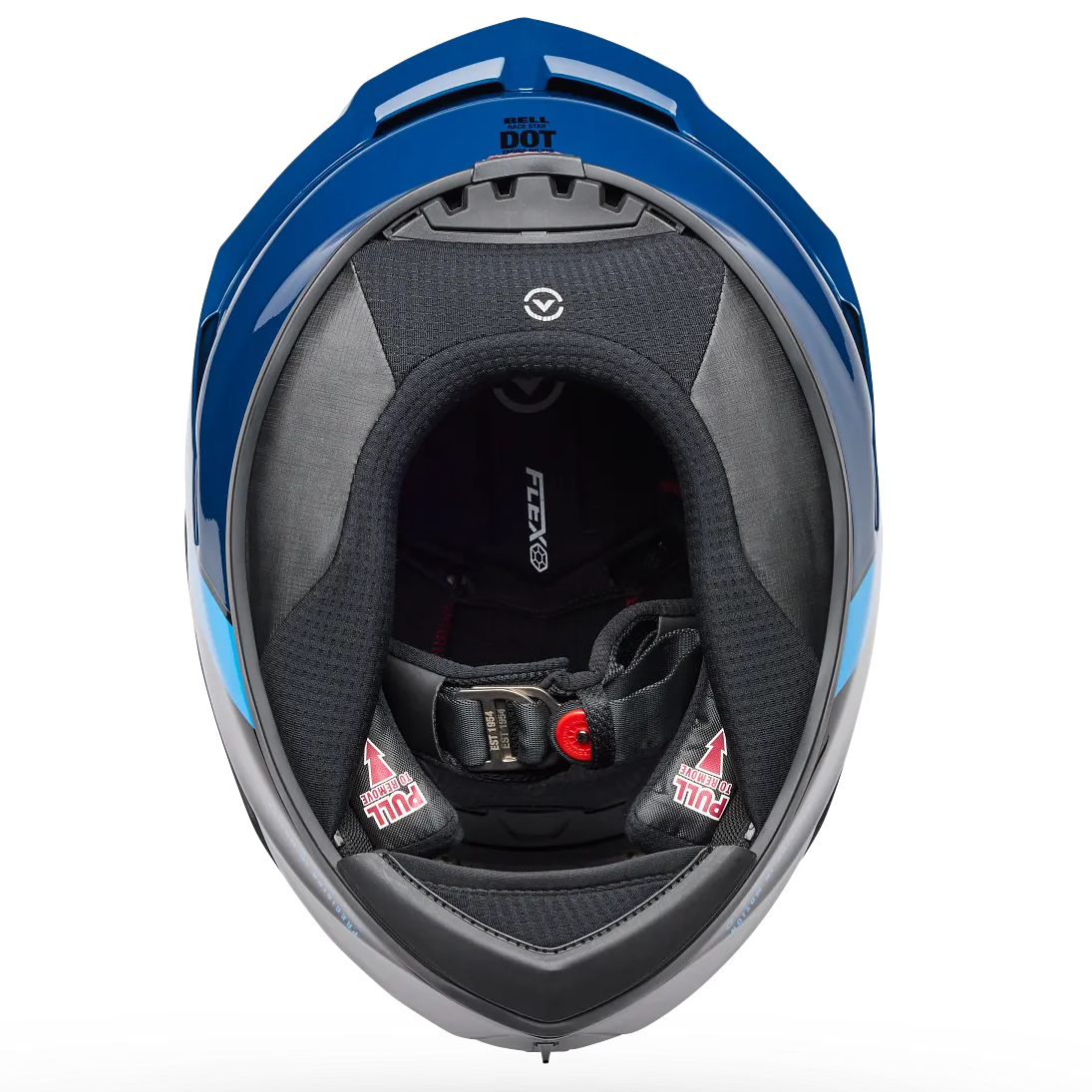 Bell Race Star DLX Flex Strike ECE 22.06 Full Face Helmet - Blue, interior lining view