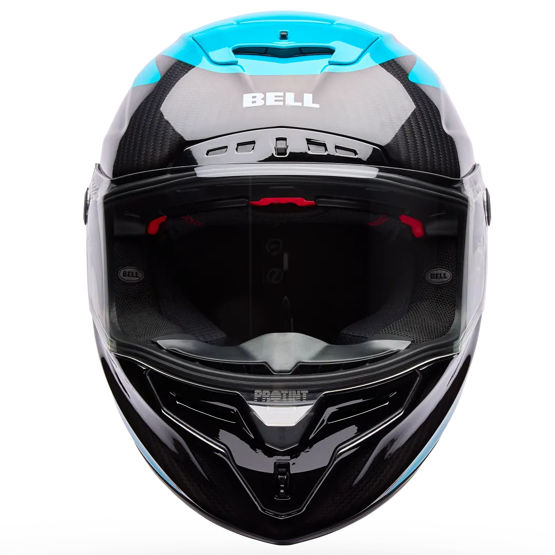 Bell Race Star DLX Flex Fluid ECE 22.06 Green / Pink full-face motorcycle helmet, front view