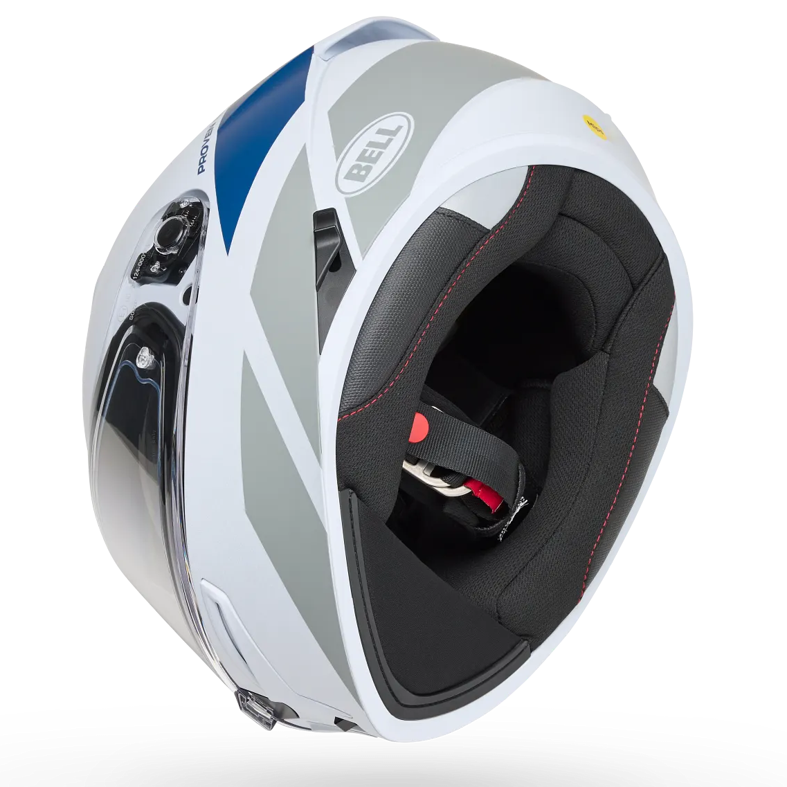 Bell Lithium MIPS Tech ECE 22.06 White / Grey - FREE UK Delivery, FREE 365 Day Returns | Moto Central