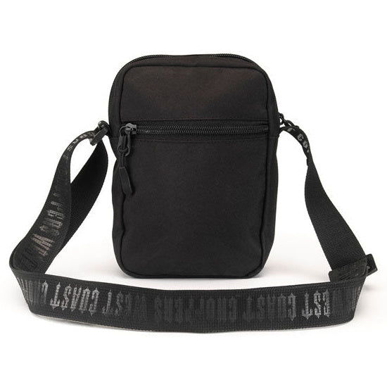 West Coast Choppers Shoulder Bag Black - front view with shoulder strap