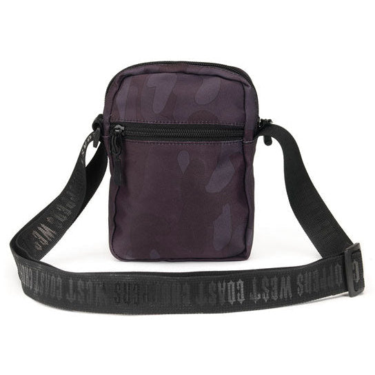 West Coast Choppers Shoulder Bag Grey Camo - front view with shoulder strap