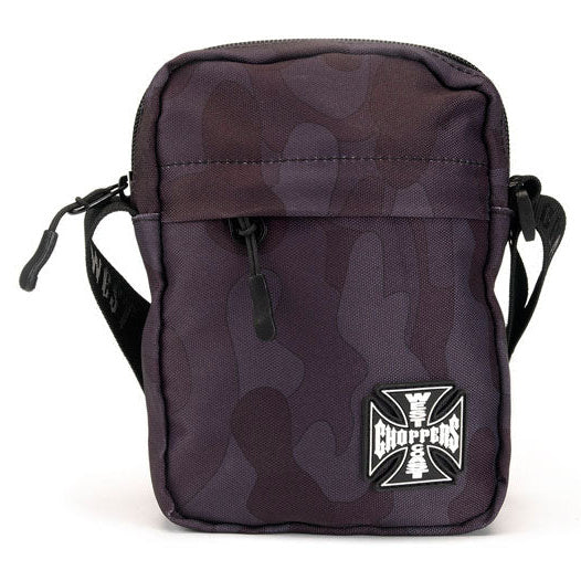 West Coast Choppers Shoulder Bag Grey Camo - front view