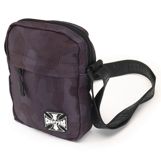 West Coast Choppers Shoulder Bag Grey Camo - three-quarter view