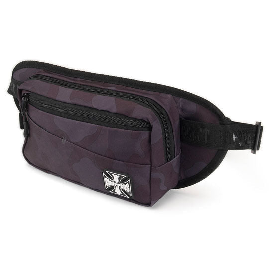 West Coast Choppers Waistbag II Grey Camo - front three-quarter view