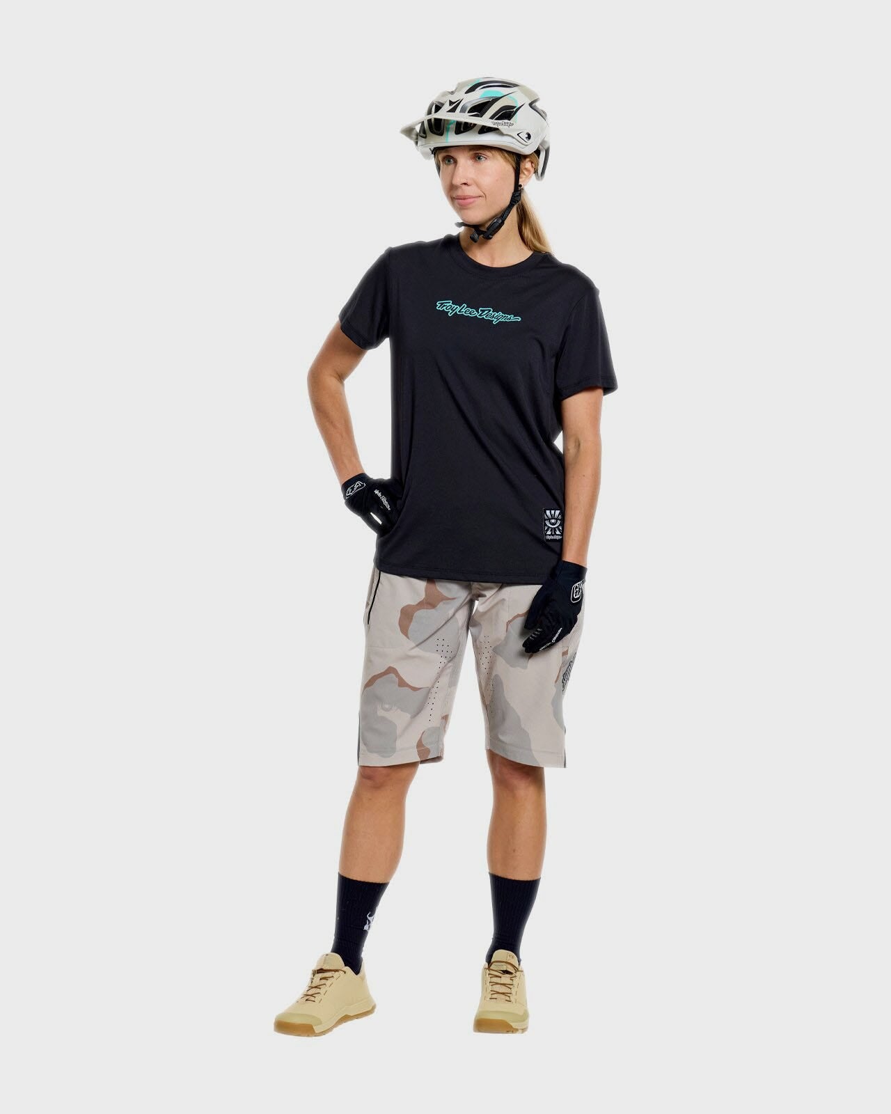 Troy Lee Designs Lilium Ride Short Sleeves Ladies Cycle T-Shirt Signature Black - FREE UK Shipping, FREE 365 Day Returns | Moto Central