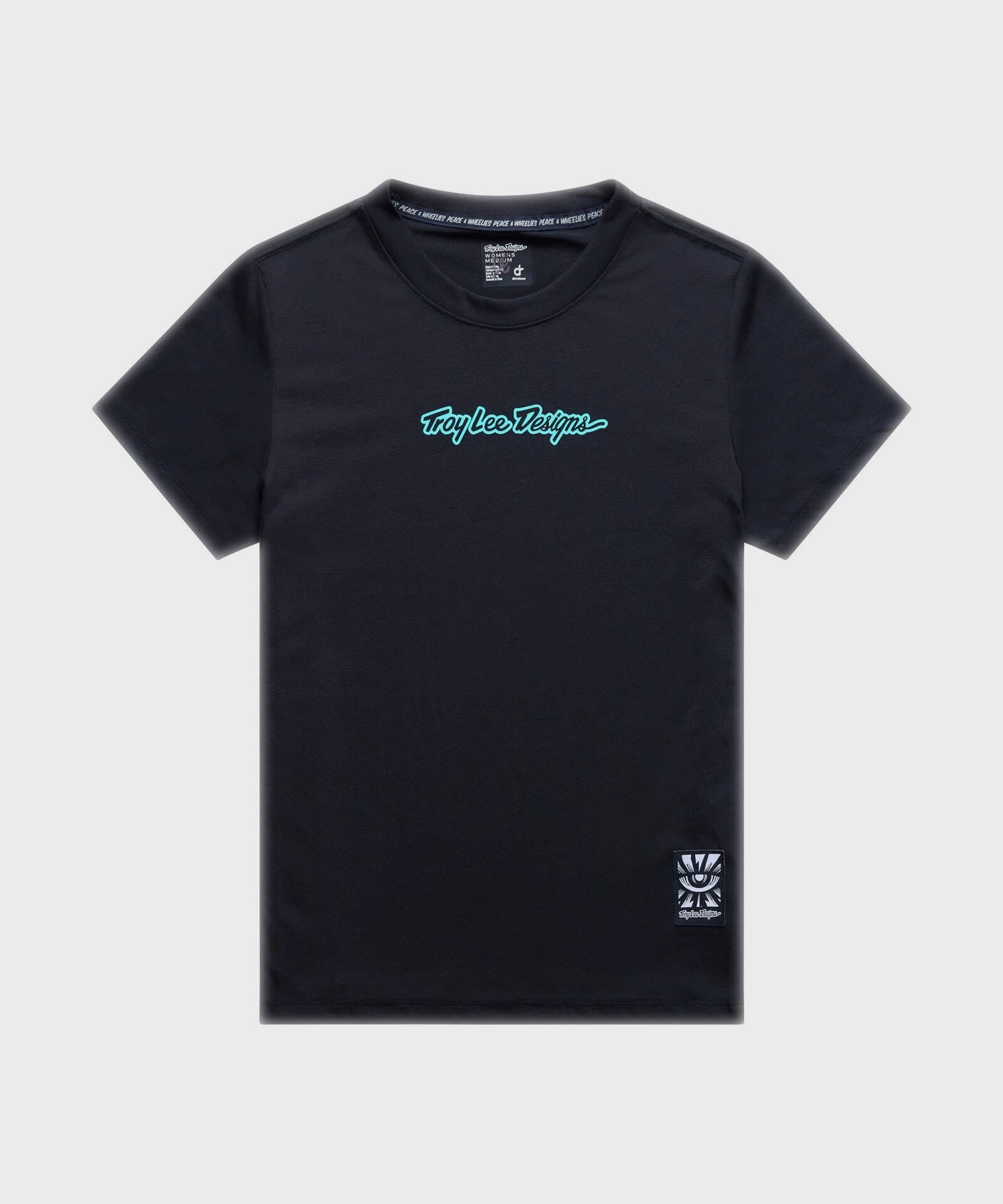 Troy Lee Designs Lilium Ride Short Sleeves Ladies Cycle T-Shirt Signature Black - FREE UK Shipping, FREE 365 Day Returns | Moto Central