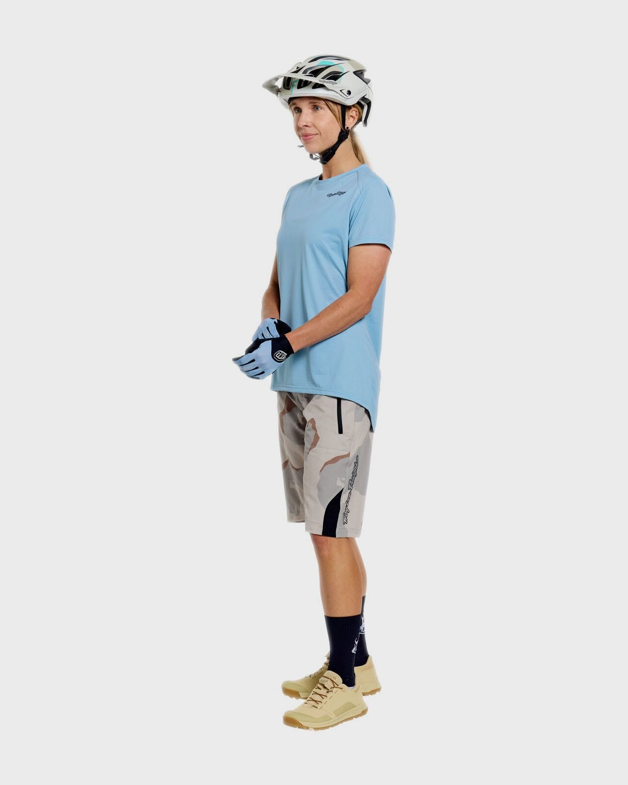 Troy Lee Designs Lilium Pro Ladies Cycle Shorts Shell Flow Camo Pumice - FREE UK Shipping, FREE 365 Day Returns | Moto Central