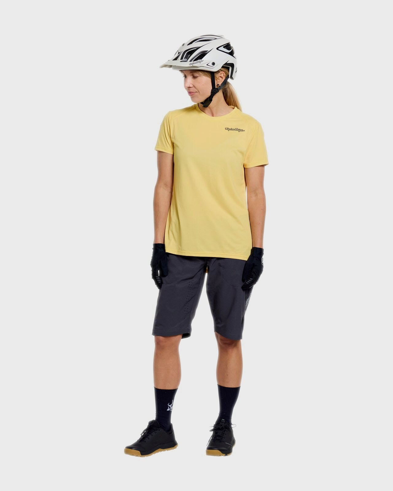 Troy Lee Designs Lilium Pro Short Sleeves Ladies Cycle Jersey Mono Butter - FREE UK Shipping, FREE 365 Day Returns | Moto Central