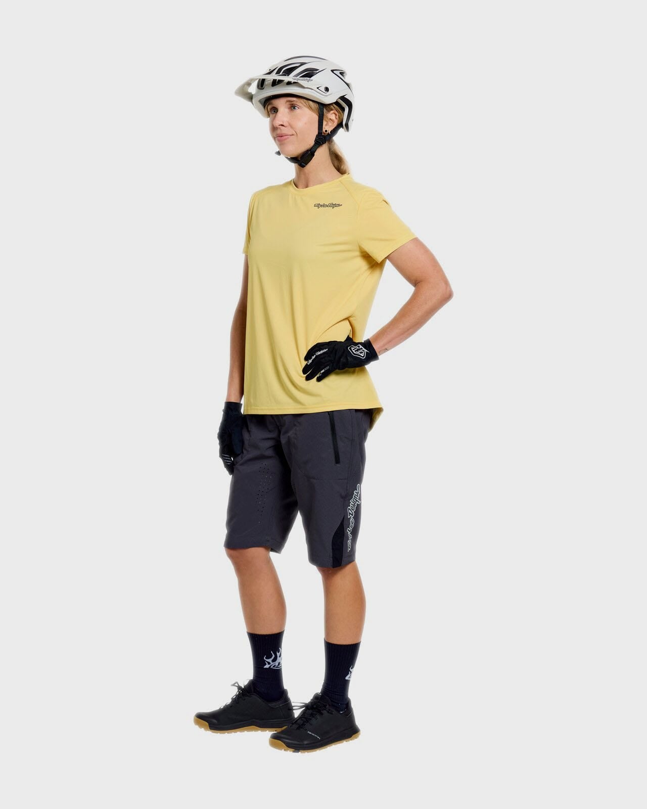 Troy Lee Designs Lilium Pro Ladies Cycle Shorts Shell Mono Carbon - FREE UK Shipping, FREE 365 Day Returns | Moto Central