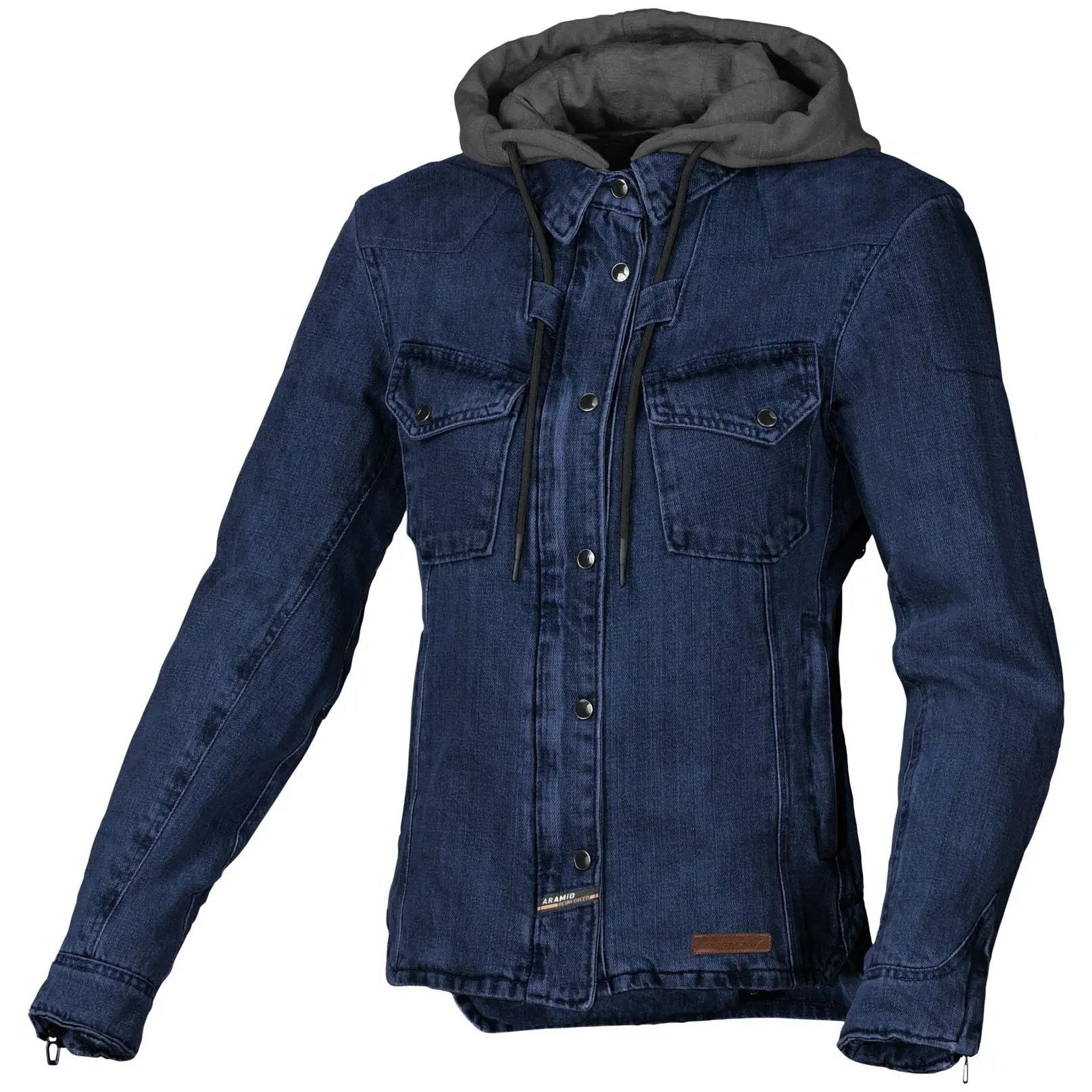 Macna Inland Hoodie Textile Jacket Blue / Brown – front view