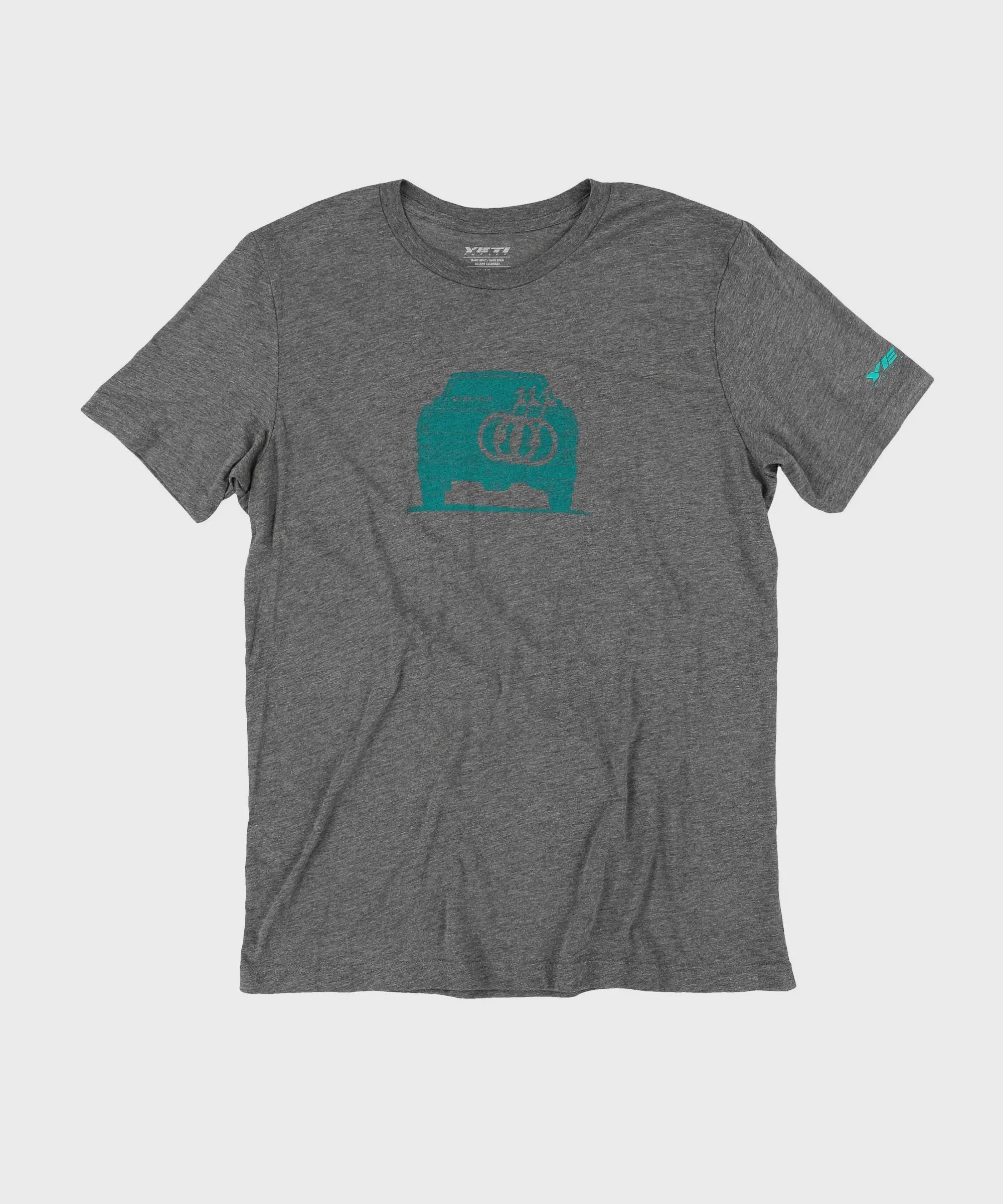 Yeti Hot Lap Cycle T-Shirt 2019 Grey / Turquoise - FREE UK Shipping, FREE 365 Day Returns | Moto Central