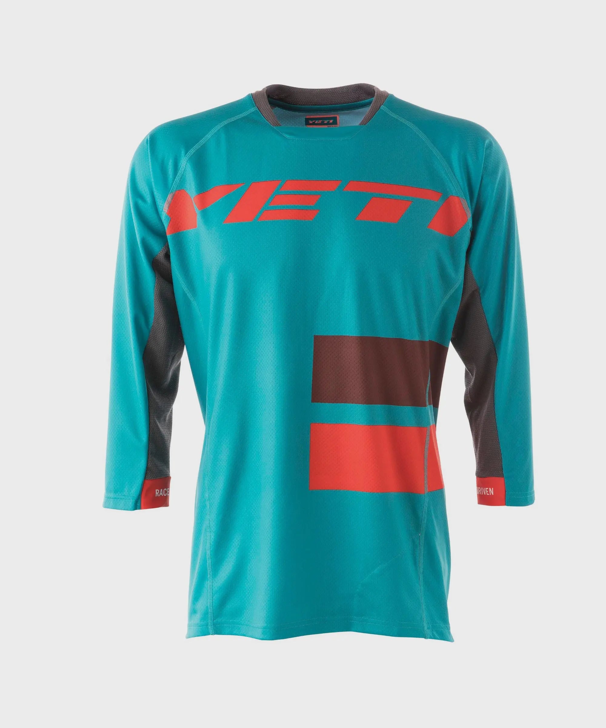 Yeti Enduro Cycle Jersey Turquoise / Inferno - FREE UK Shipping, FREE 365 Day Returns | Moto Central