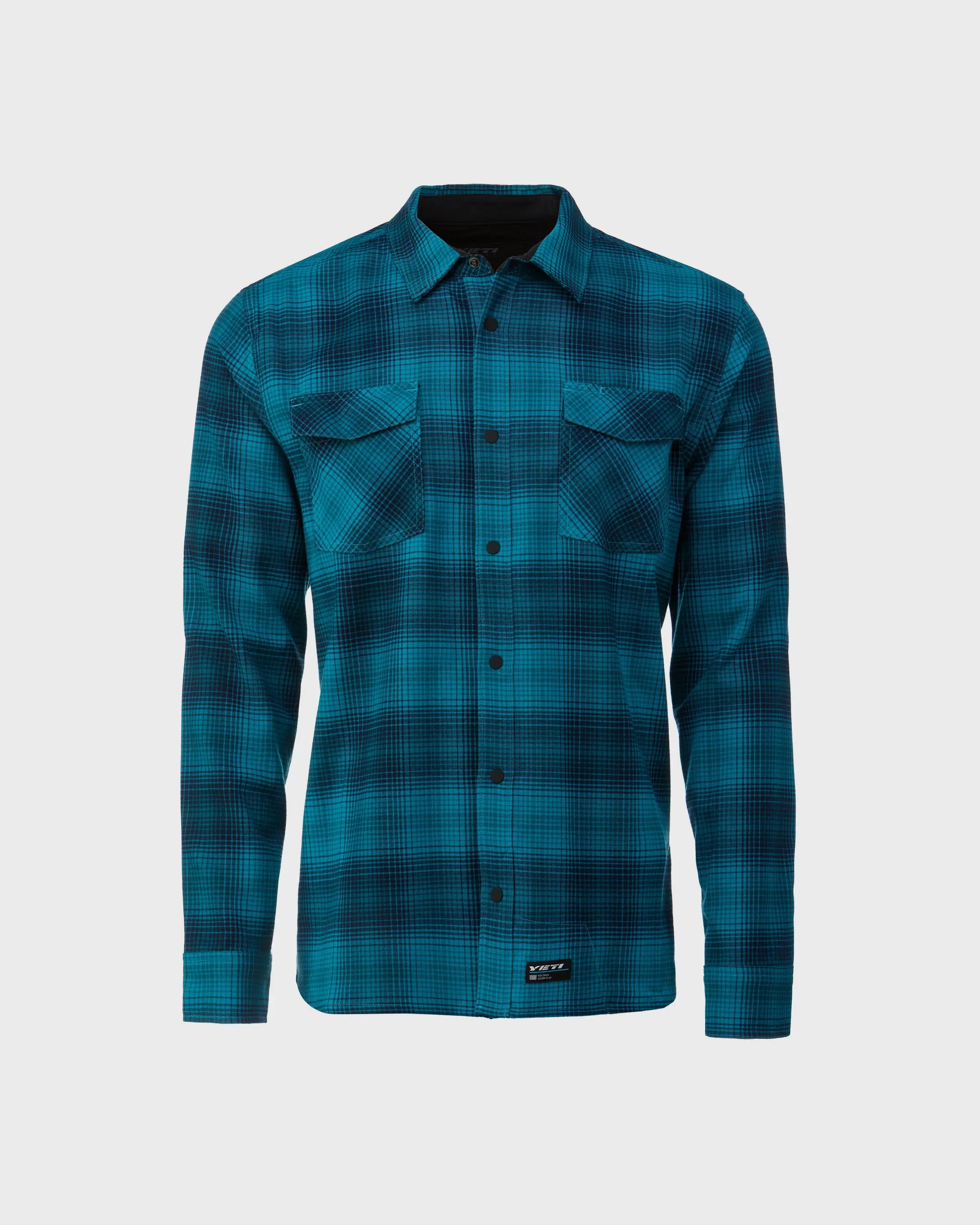 Yeti Stagecoach Flannel Cycle Shirt Turq Plaid - FREE UK Shipping, FREE 365 Day Returns | Moto Central