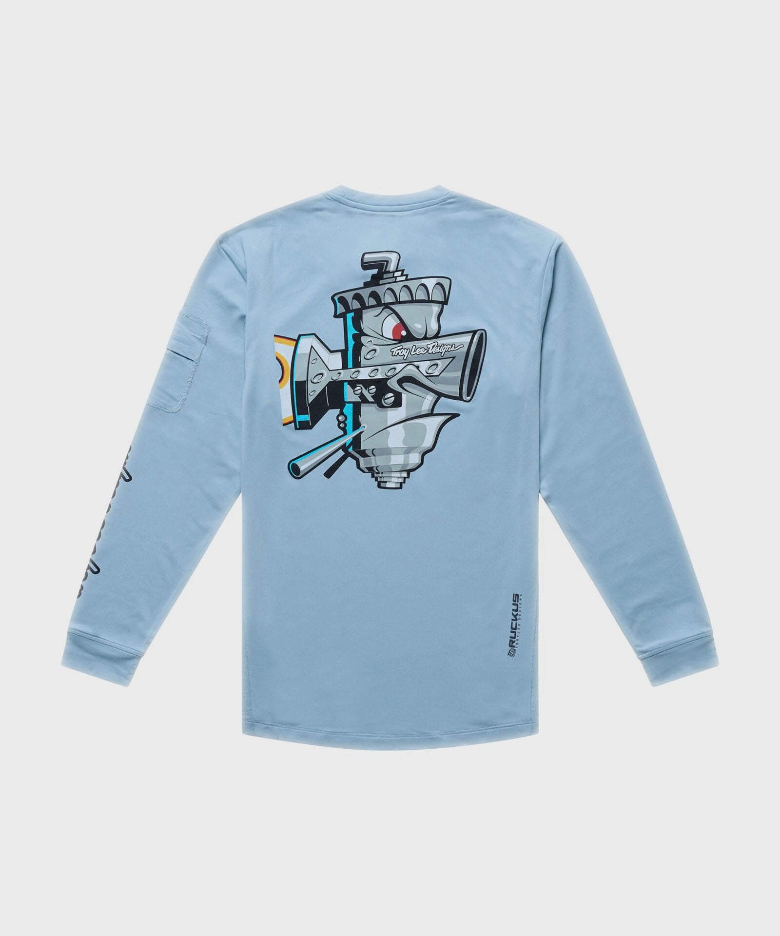 Troy Lee Designs Ruckus Ride Long Sleeves Youth Cycle T-Shirt Carbs Dawn Blue - FREE UK Shipping, FREE 365 Day Returns | Moto Central