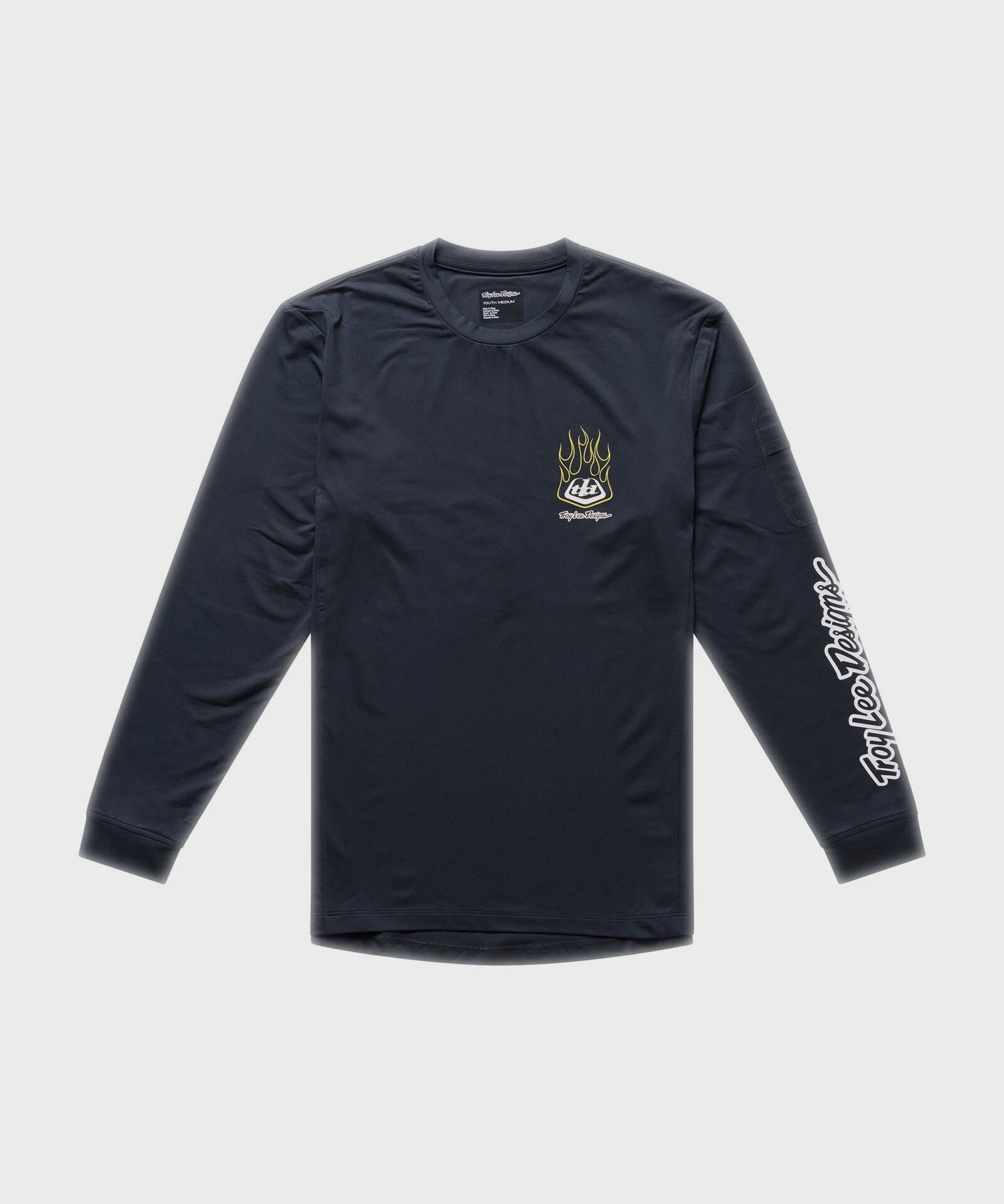 Troy Lee Designs Ruckus Ride Long Sleeves Youth Cycle T-Shirt Pressed Carbon - FREE UK Shipping, FREE 365 Day Returns | Moto Central