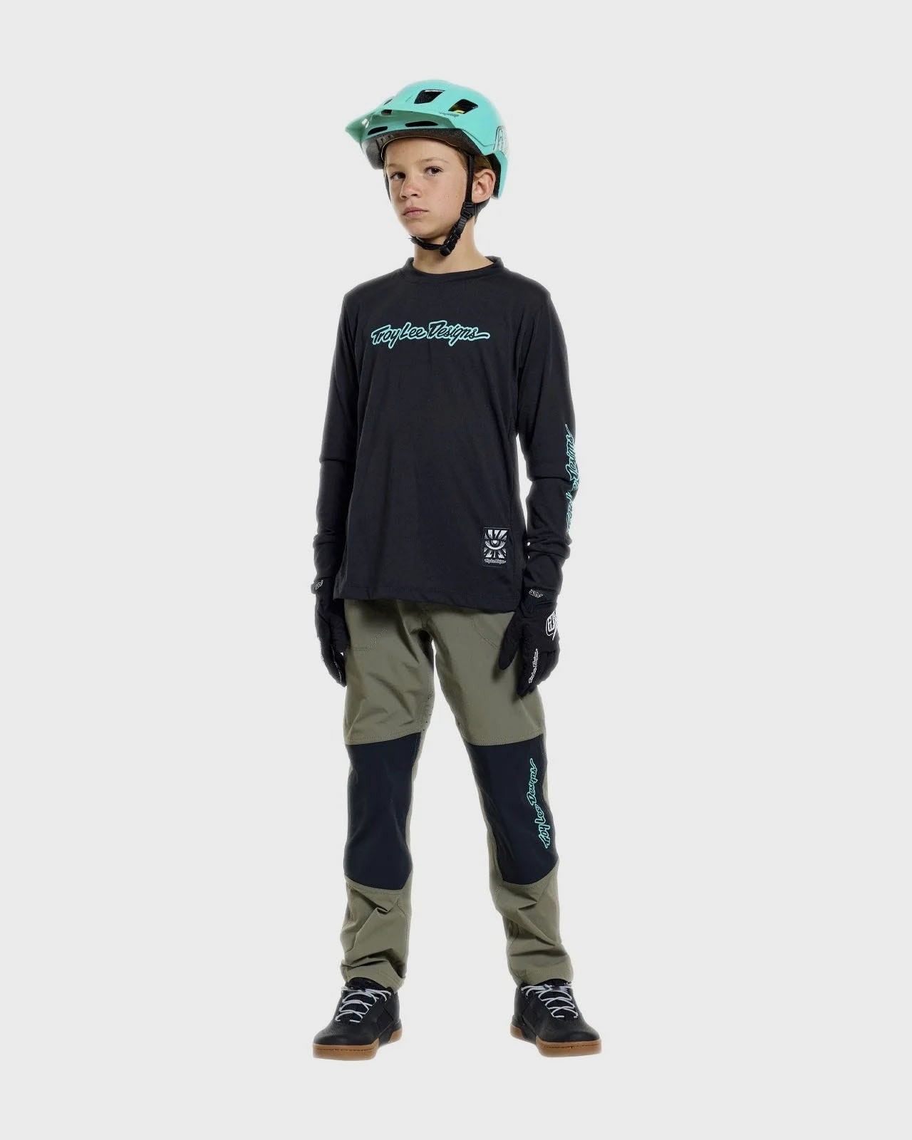 Troy Lee Designs Skyline Trail Youth Cycle Trouser Mono Army - FREE UK Shipping, FREE 365 Day Returns | Moto Central