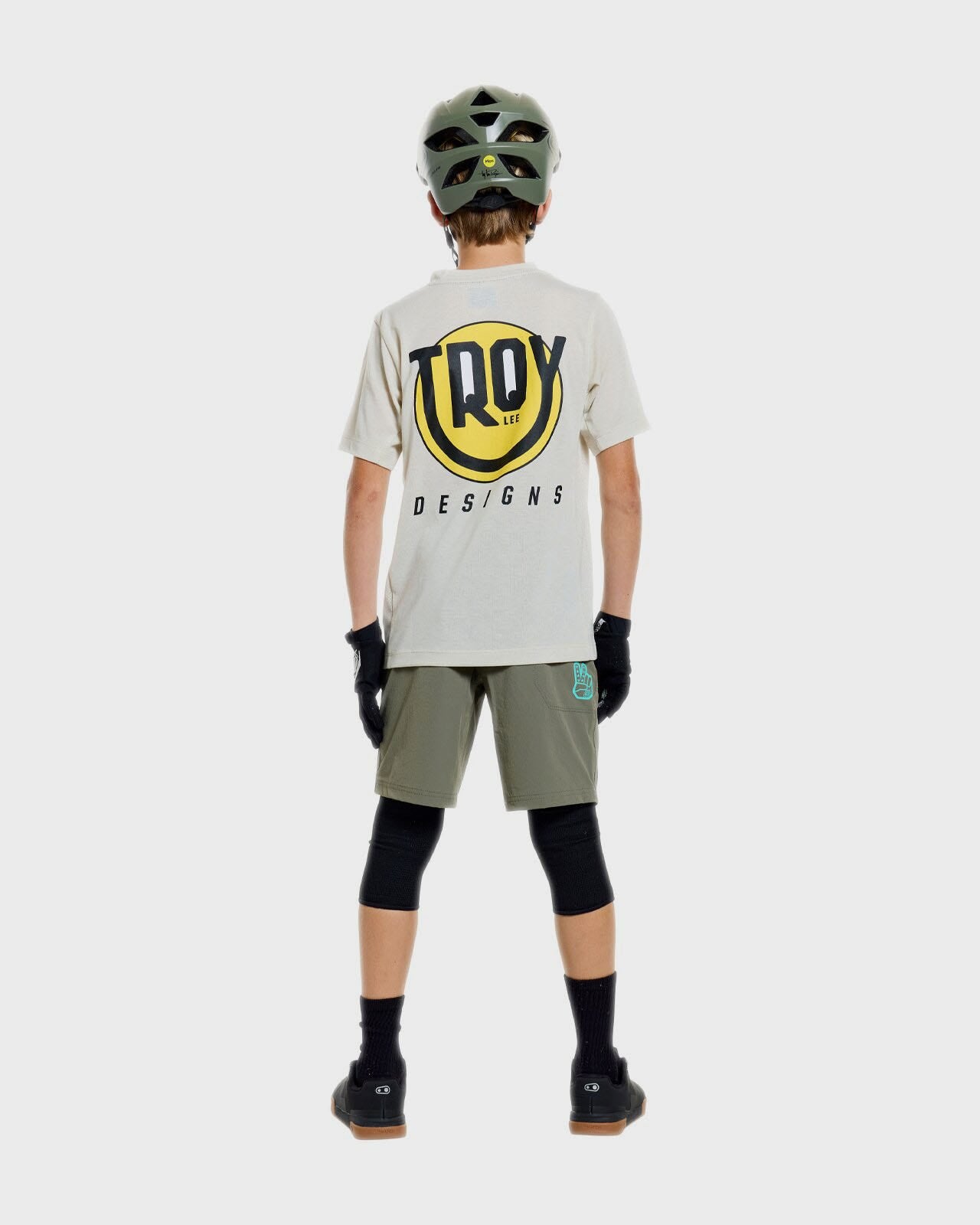 Troy Lee Designs Skyline Trail Youth Cycle Shorts Shell Mono Army - FREE UK Shipping, FREE 365 Day Returns | Moto Central