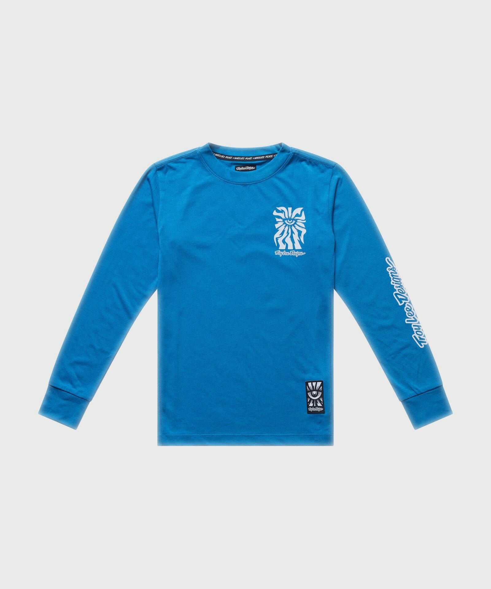 Troy Lee Designs Skyline Ride Long Sleeves Youth Cycle T-Shirt One Eye Aero Blue - FREE UK Shipping, FREE 365 Day Returns | Moto Central