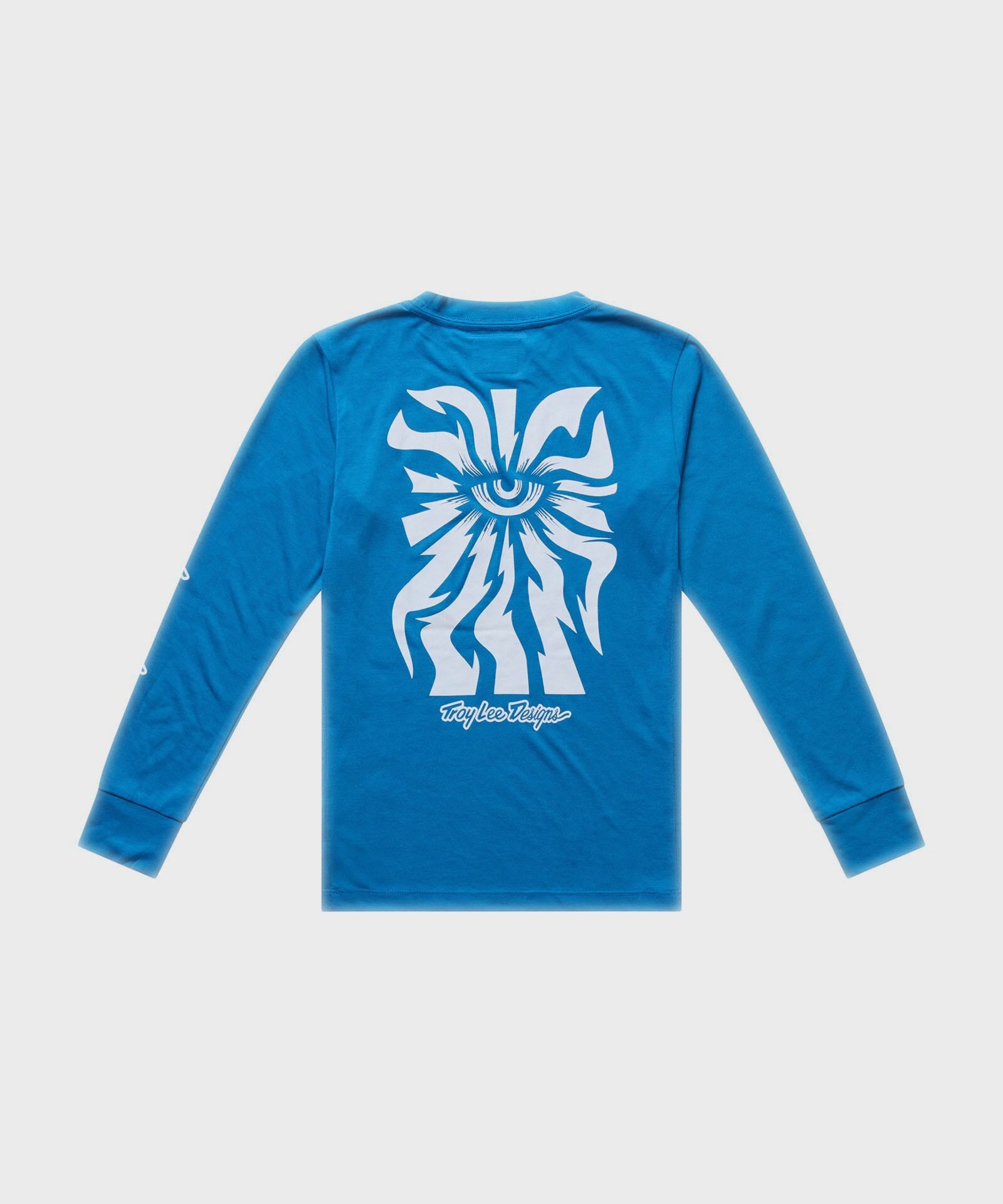 Troy Lee Designs Skyline Ride Long Sleeves Youth Cycle T-Shirt One Eye Aero Blue - FREE UK Shipping, FREE 365 Day Returns | Moto Central
