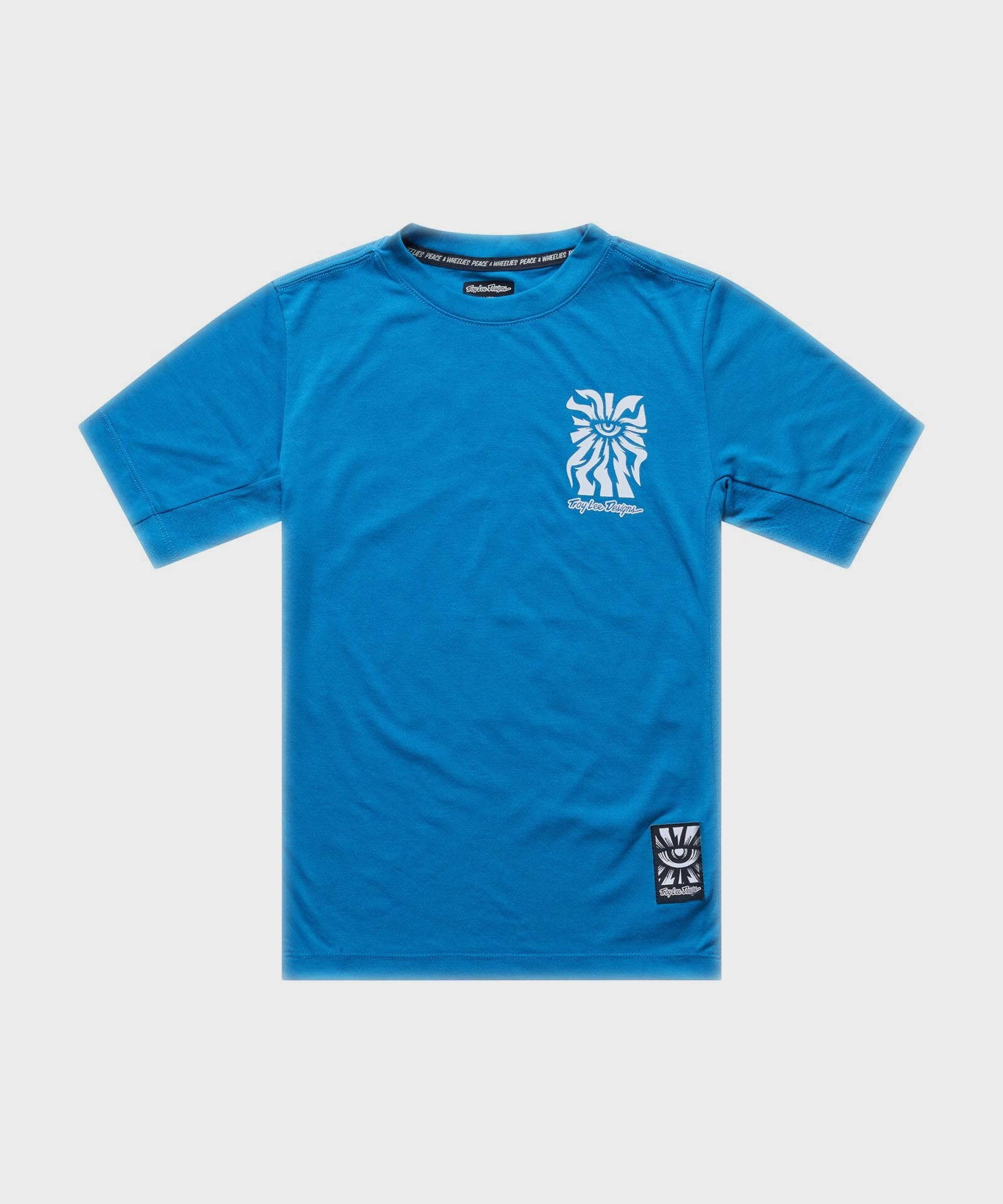 Troy Lee Designs Skyline Ride Short Sleeves Youth Cycle T-Shirt One Eye Aero Blue - FREE UK Shipping, FREE 365 Day Returns | Moto Central