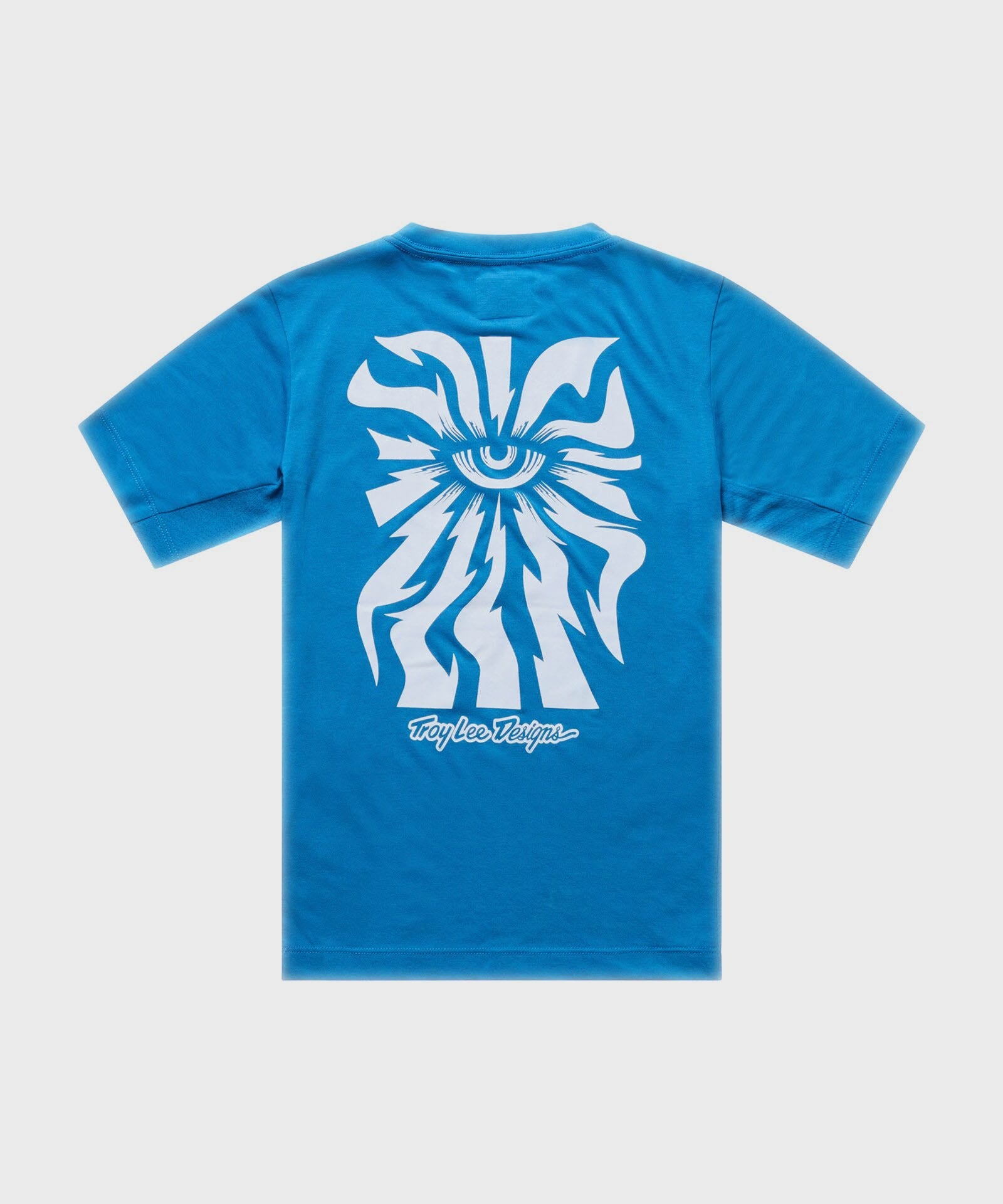 Troy Lee Designs Skyline Ride Short Sleeves Youth Cycle T-Shirt One Eye Aero Blue - FREE UK Shipping, FREE 365 Day Returns | Moto Central