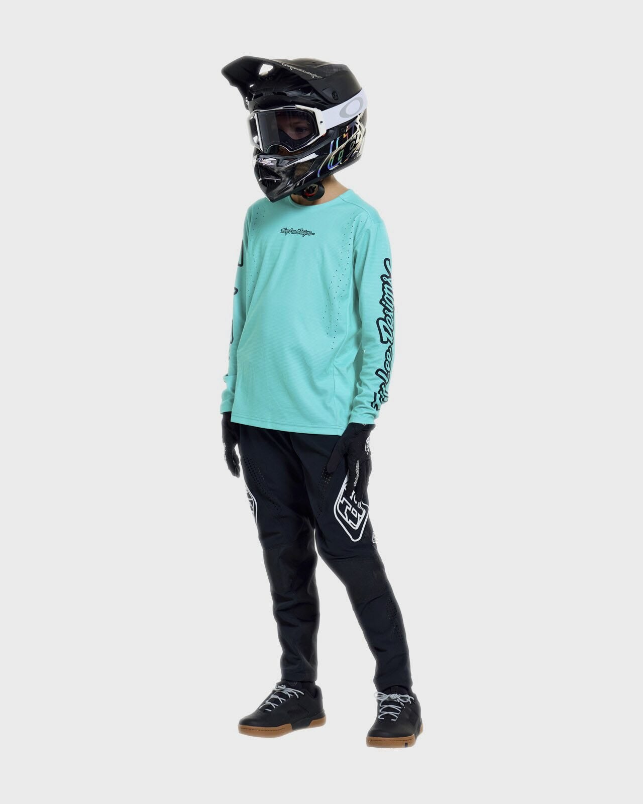 Troy Lee Designs Sprint Pro Youth Cycle Jersey Mono Real Teal - FREE UK Shipping, FREE 365 Day Returns | Moto Central