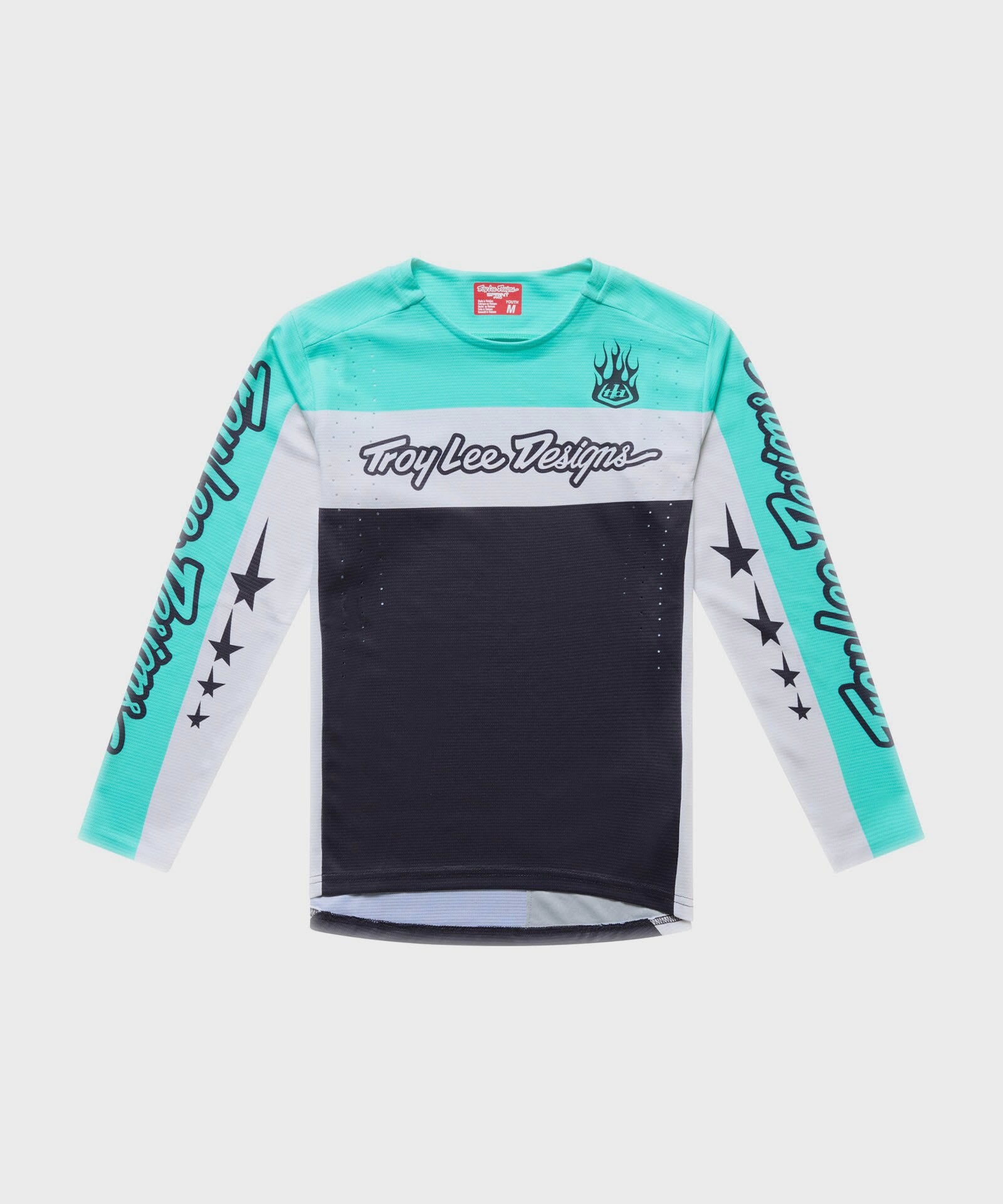Troy Lee Designs Sprint Pro Youth Cycle Jersey Yo Moto Carbon - FREE UK Shipping, FREE 365 Day Returns | Moto Central