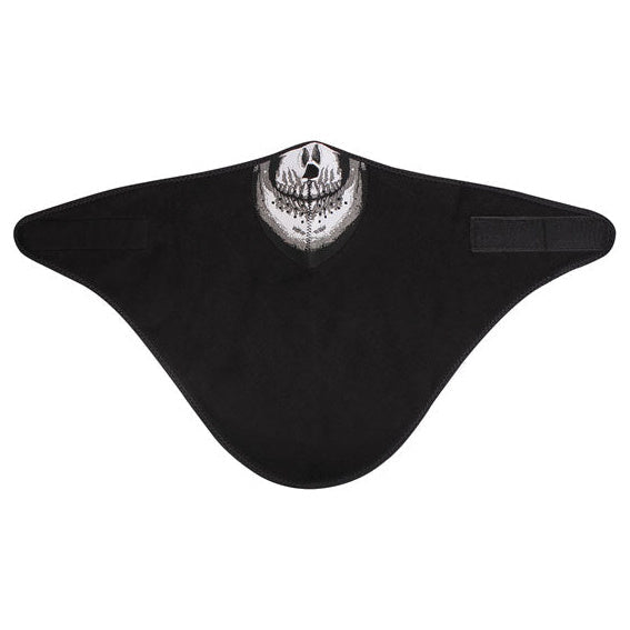 ZAN Headgear Neodanna Fleece Mask Skull, fleece face mask front view