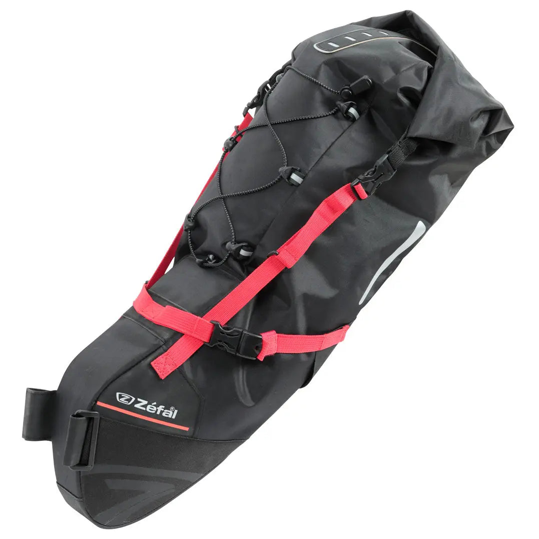 Zefal Z Adventure R17 Saddle Bag Black / Red - 17 L - FREE UK Shipping, FREE 365 Day Returns | Moto Central