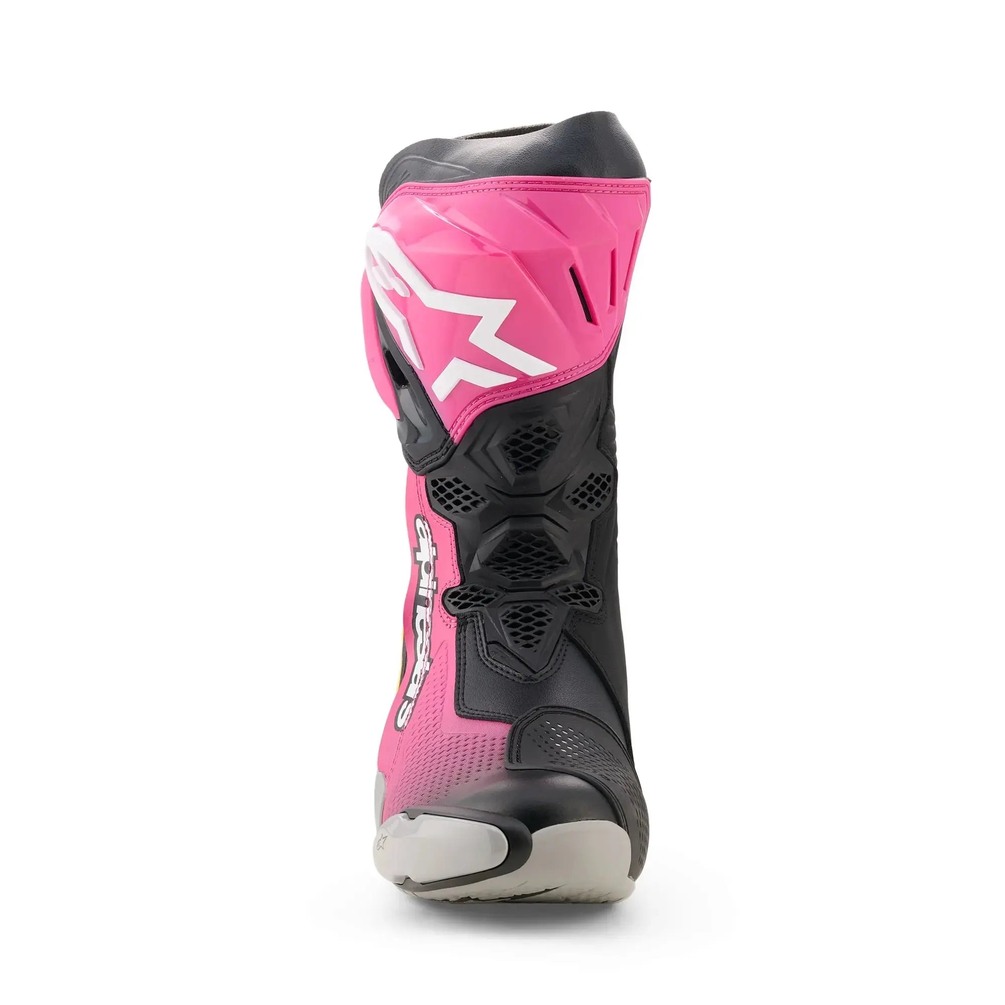 Alpinestars Supertech R Boots Black / Magenta / White / Yellow FREE UK Delivery, FREE 365 Day Returns | Moto Central
