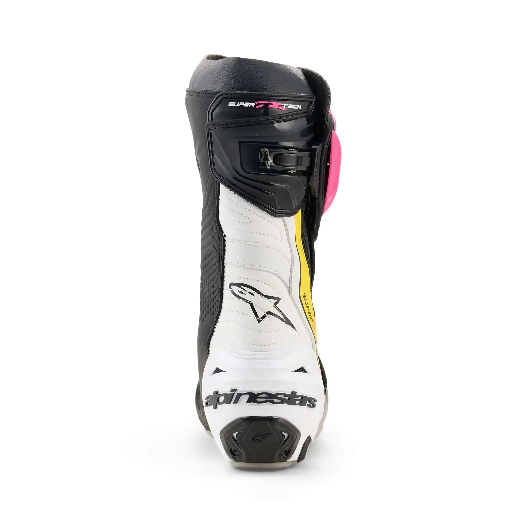 Alpinestars Supertech R Boots Black / Magenta / White / Yellow FREE UK Delivery, FREE 365 Day Returns | Moto Central
