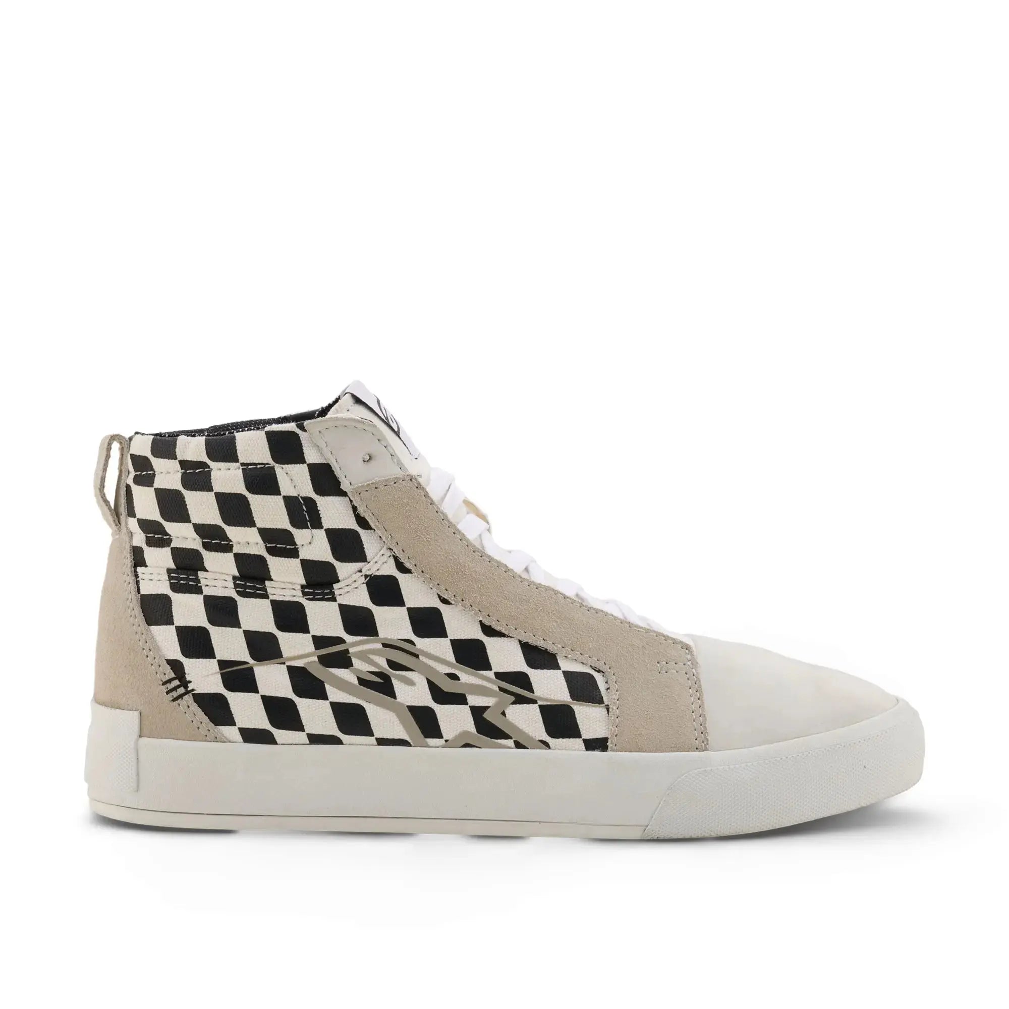 Alpinestars Ride-63 Canvas Shoes Black / White / Chess FREE UK Delivery, FREE 365 Day Returns | Moto Central