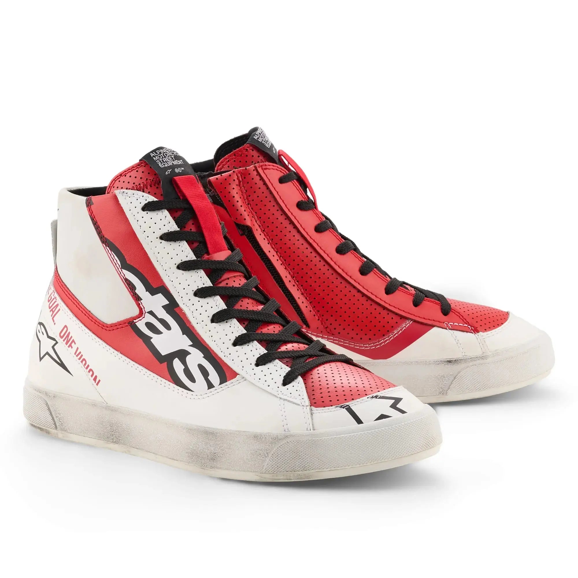Alpinestars Stated Flair Shoes White / Bright Red FREE UK Delivery, FREE 365 Day Returns | Moto Central