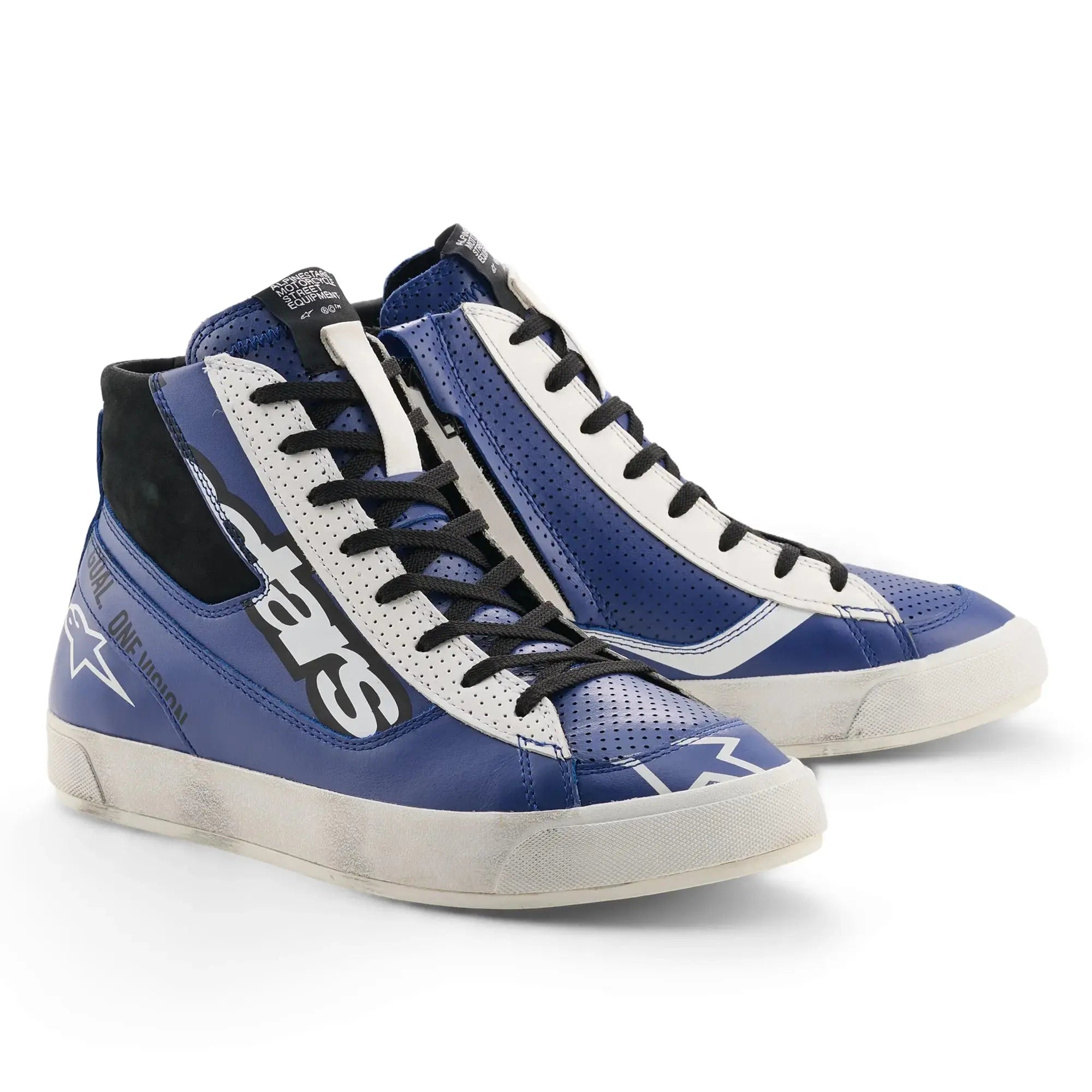 Alpinestars Stated Flair Shoes Bright Blue / White / Black FREE UK Delivery, FREE 365 Day Returns | Moto Central