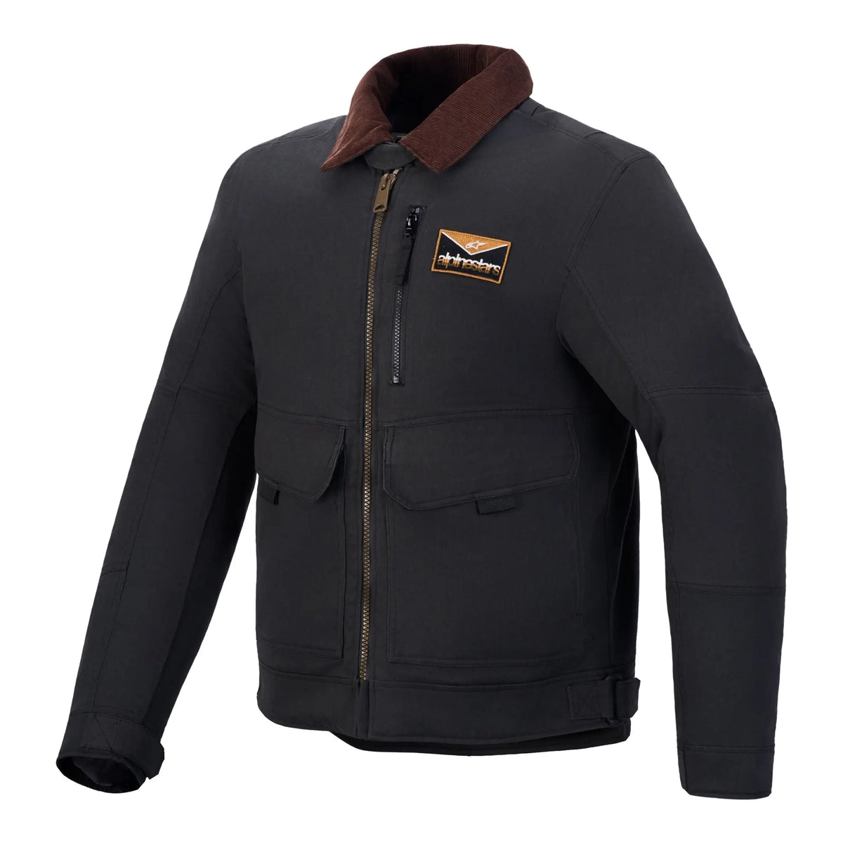 Alpinestars Mustang Waterproof Textile Jacket Dark Anthracite / Dark Brown FREE UK Delivery, FREE 365 Day Returns | Moto Central