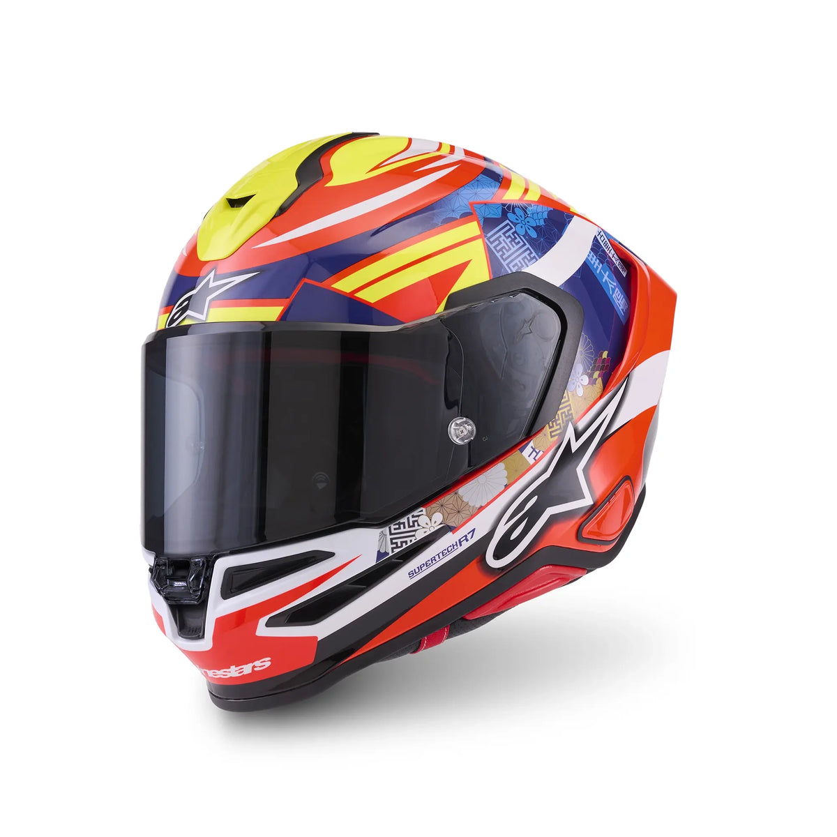 Alpinestars S-R7 Taiyo Furusato Red / White / Blue / Fluo Yellow FREE UK Delivery, FREE 365 Day Returns | Moto Central