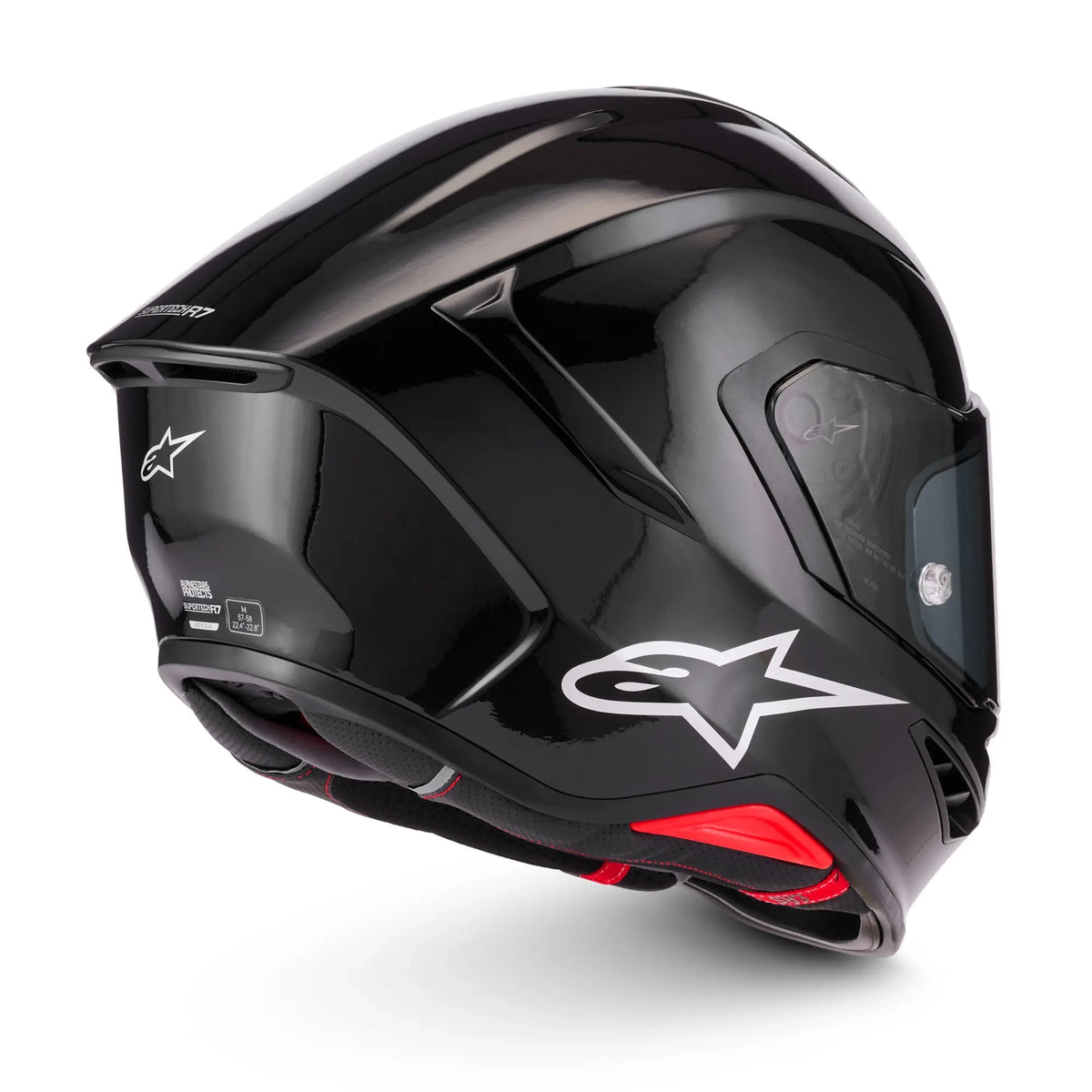 Alpinestars S-R7 Solid Gloss Black FREE UK Delivery, FREE 365 Day Returns | Moto Central