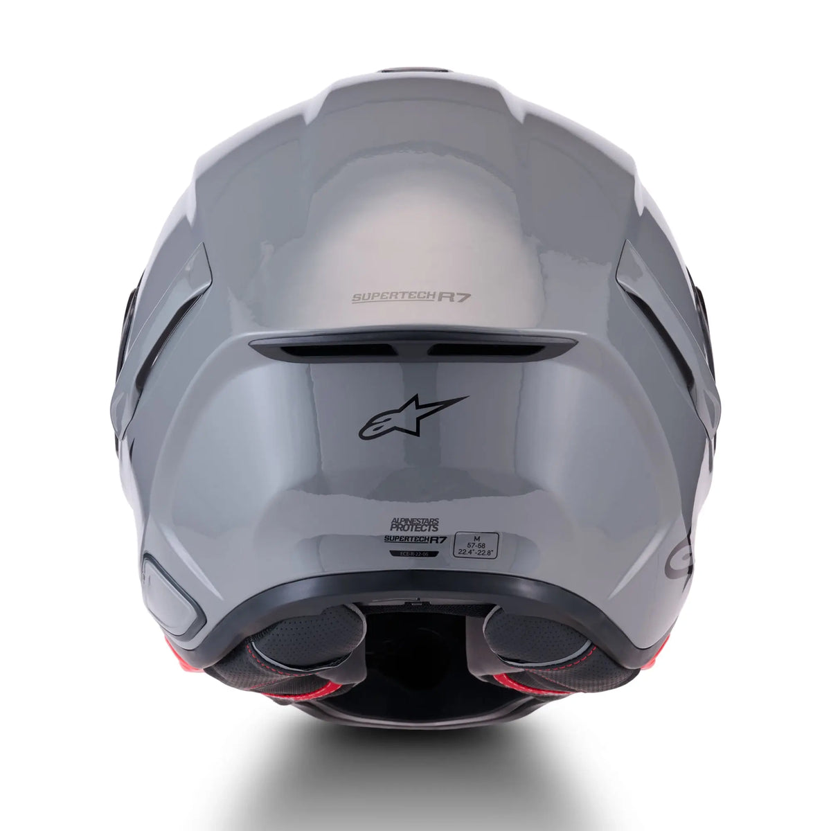 Alpinestars S-R7 Solid Gloss Grey FREE UK Delivery, FREE 365 Day Returns | Moto Central