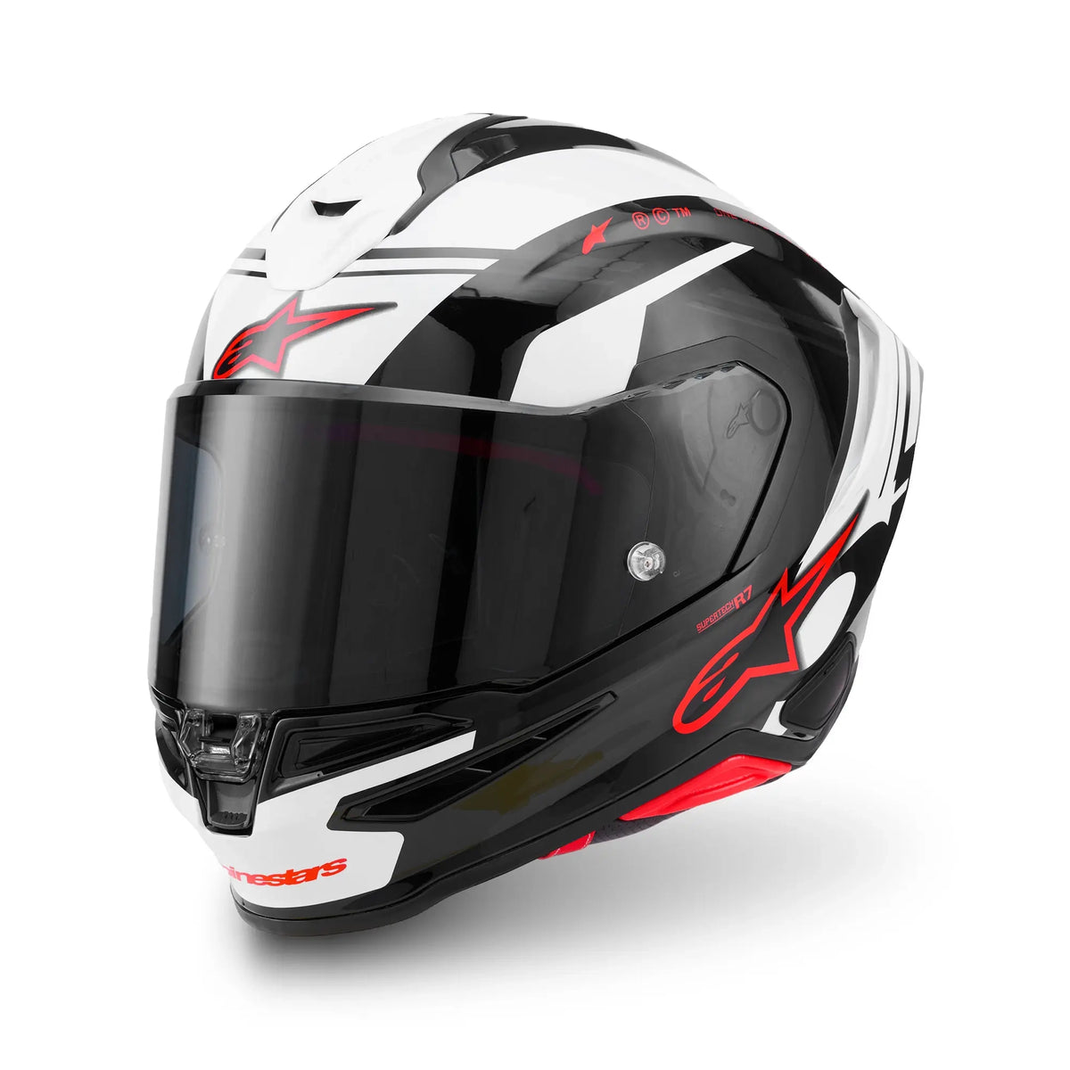 Alpinestars S-R7 A-Core Gloss Black / White / Red FREE UK Delivery, FREE 365 Day Returns | Moto Central