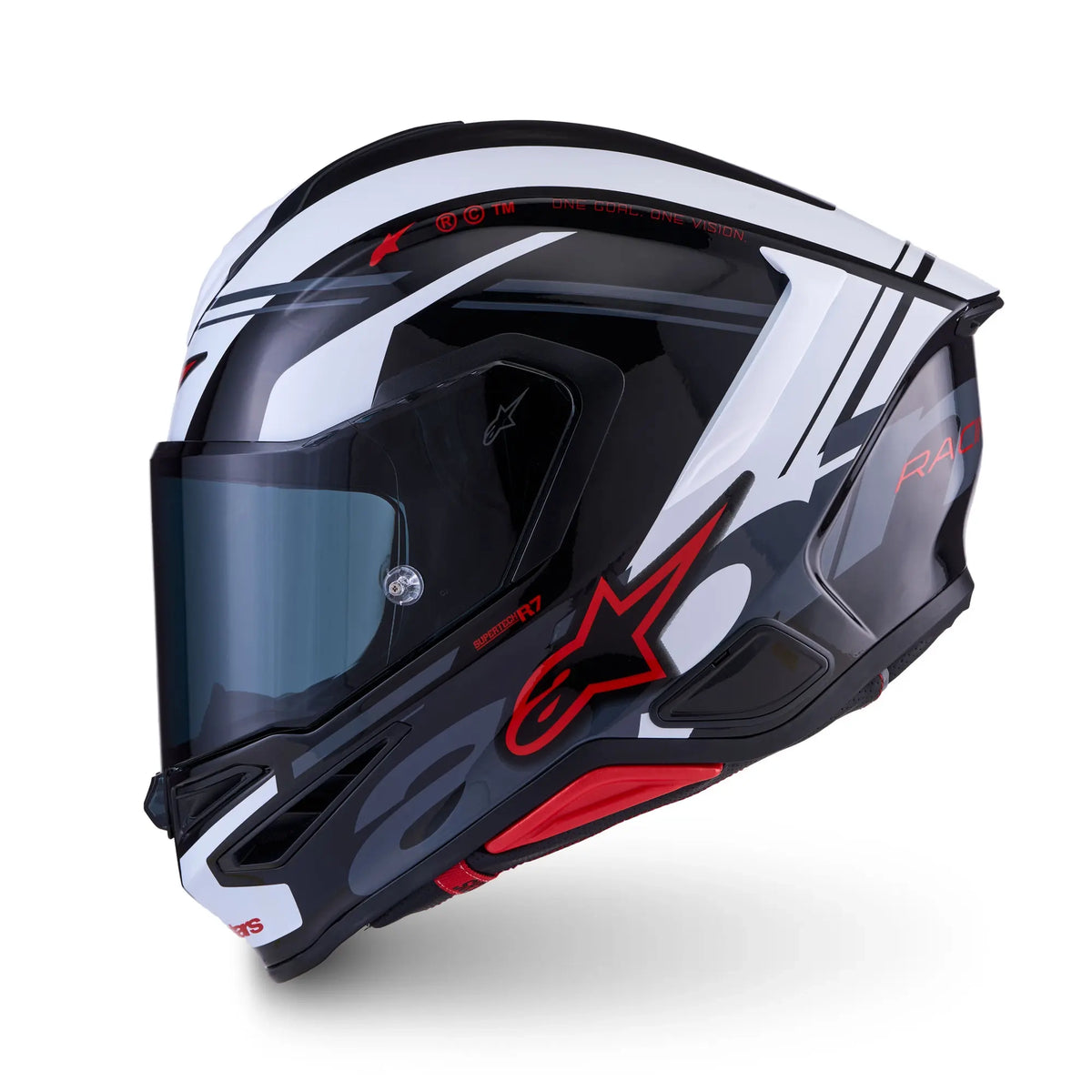 Alpinestars S-R7 A-Core Gloss Black / White / Red FREE UK Delivery, FREE 365 Day Returns | Moto Central