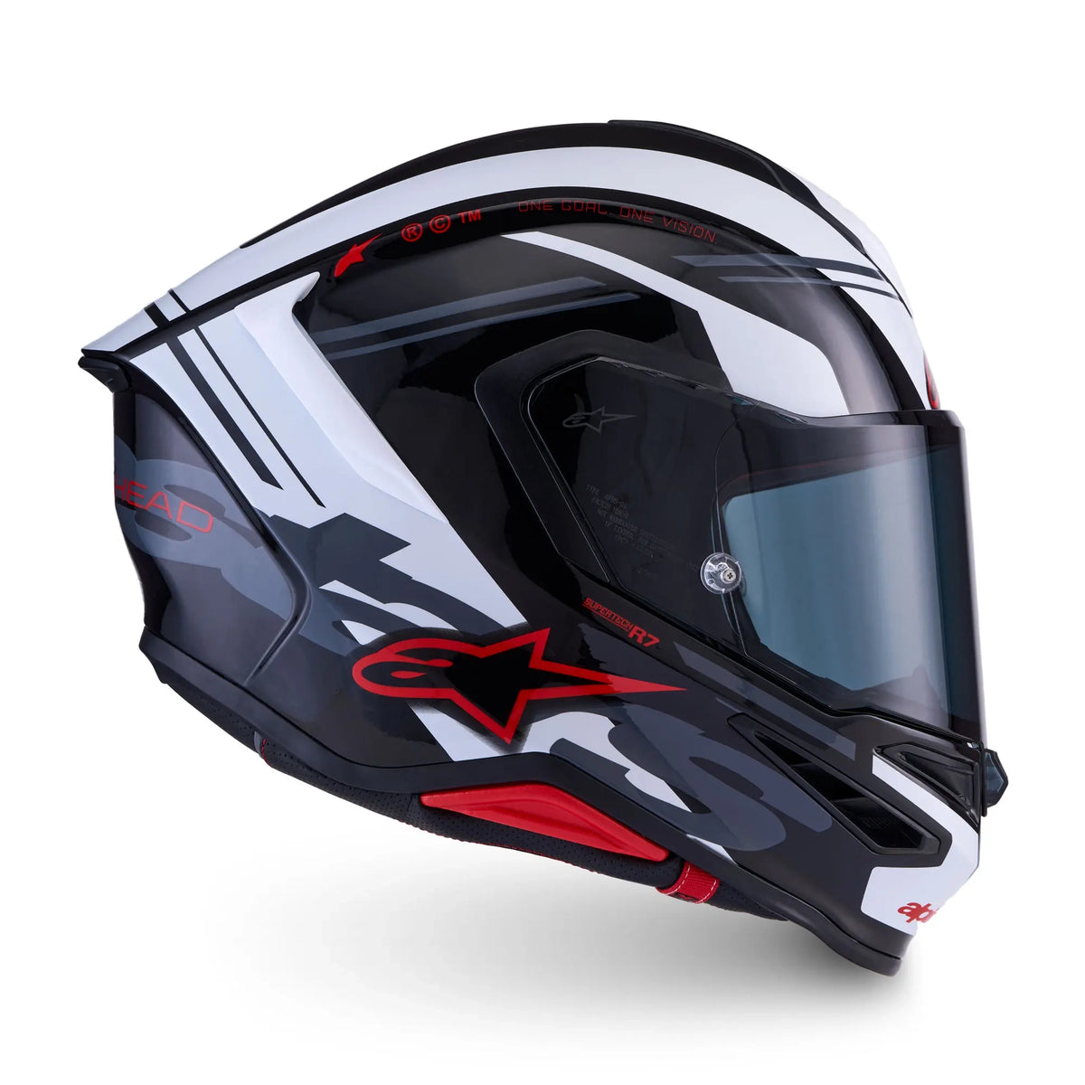 Alpinestars S-R7 A-Core Gloss Black / White / Red FREE UK Delivery, FREE 365 Day Returns | Moto Central