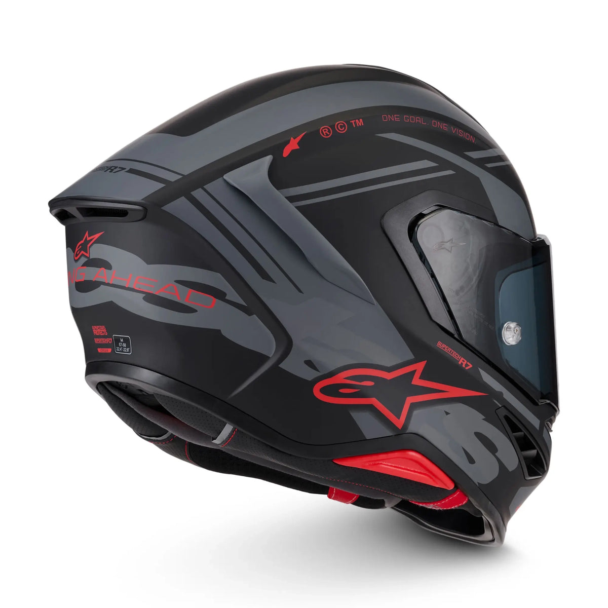 Alpinestars S-R7 A-Core Matt Black / Grey / Red FREE UK Delivery, FREE 365 Day Returns | Moto Central