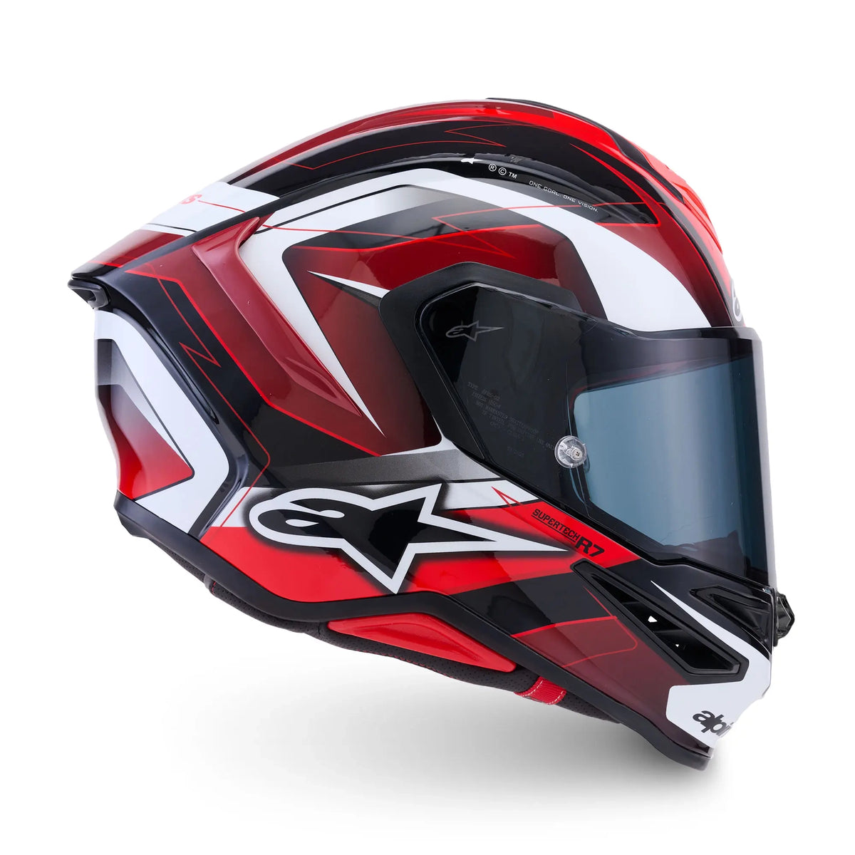 Alpinestars S-R7 Kinetis Gloss Black / Red / White FREE UK Delivery, FREE 365 Day Returns | Moto Central