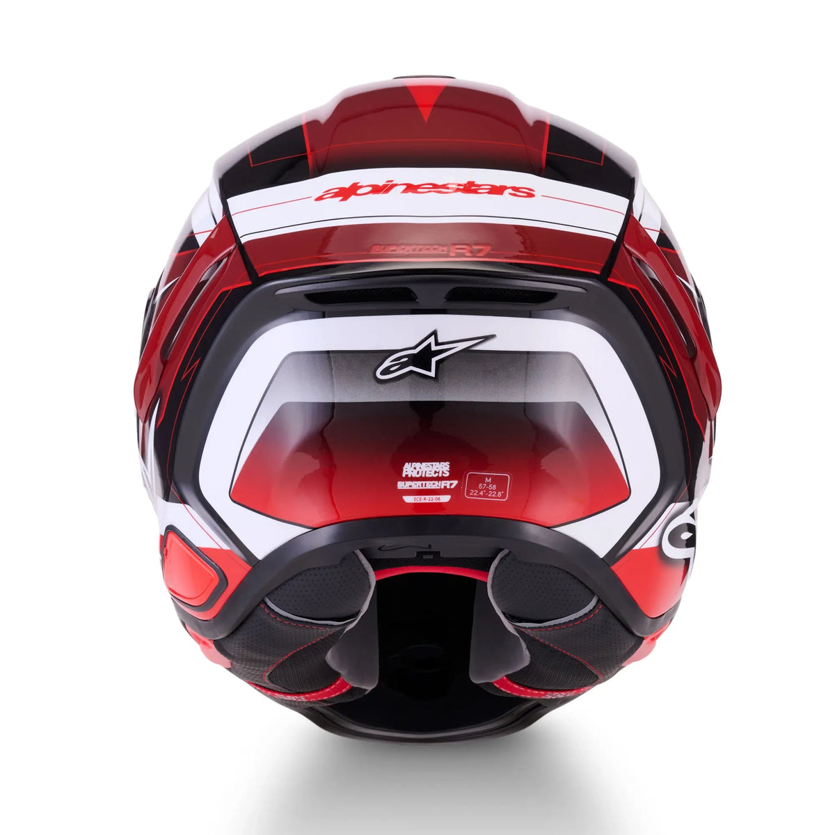Alpinestars S-R7 Kinetis Gloss Black / Red / White FREE UK Delivery, FREE 365 Day Returns | Moto Central