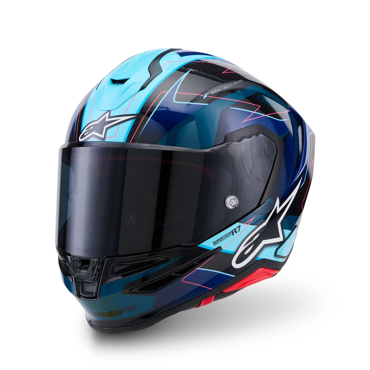 Alpinestars S-R7 Kinetis Black / Blue / Fluo Pink / White FREE UK Delivery, FREE 365 Day Returns | Moto Central