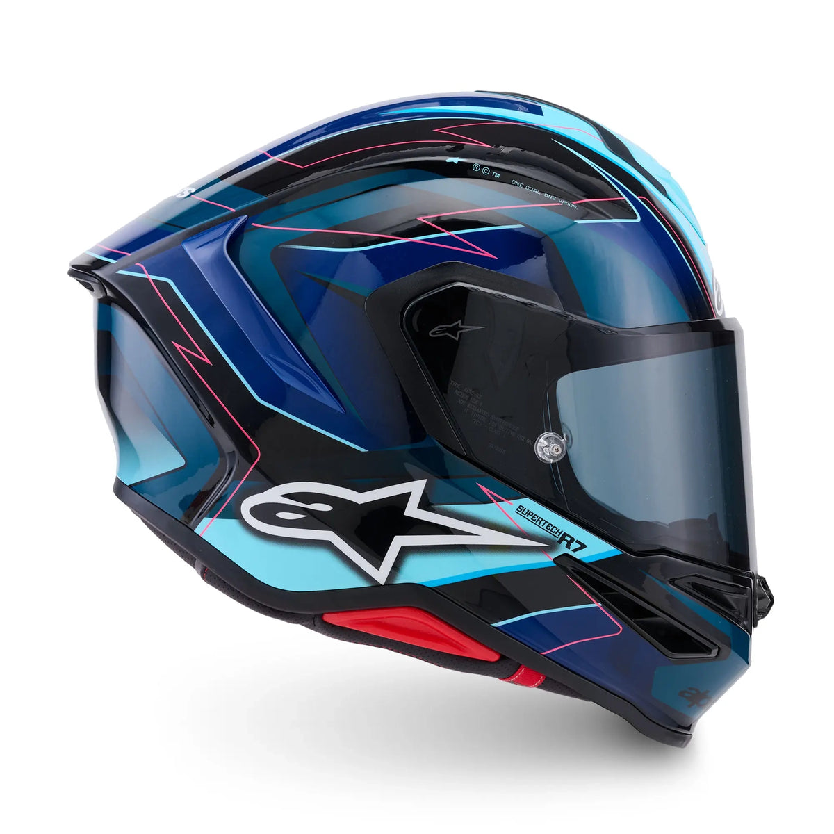 Alpinestars S-R7 Kinetis Black / Blue / Fluo Pink / White FREE UK Delivery, FREE 365 Day Returns | Moto Central