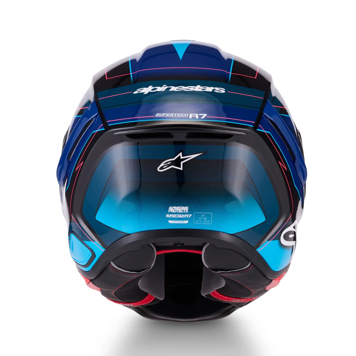Alpinestars S-R7 Kinetis Black / Blue / Fluo Pink / White FREE UK Delivery, FREE 365 Day Returns | Moto Central
